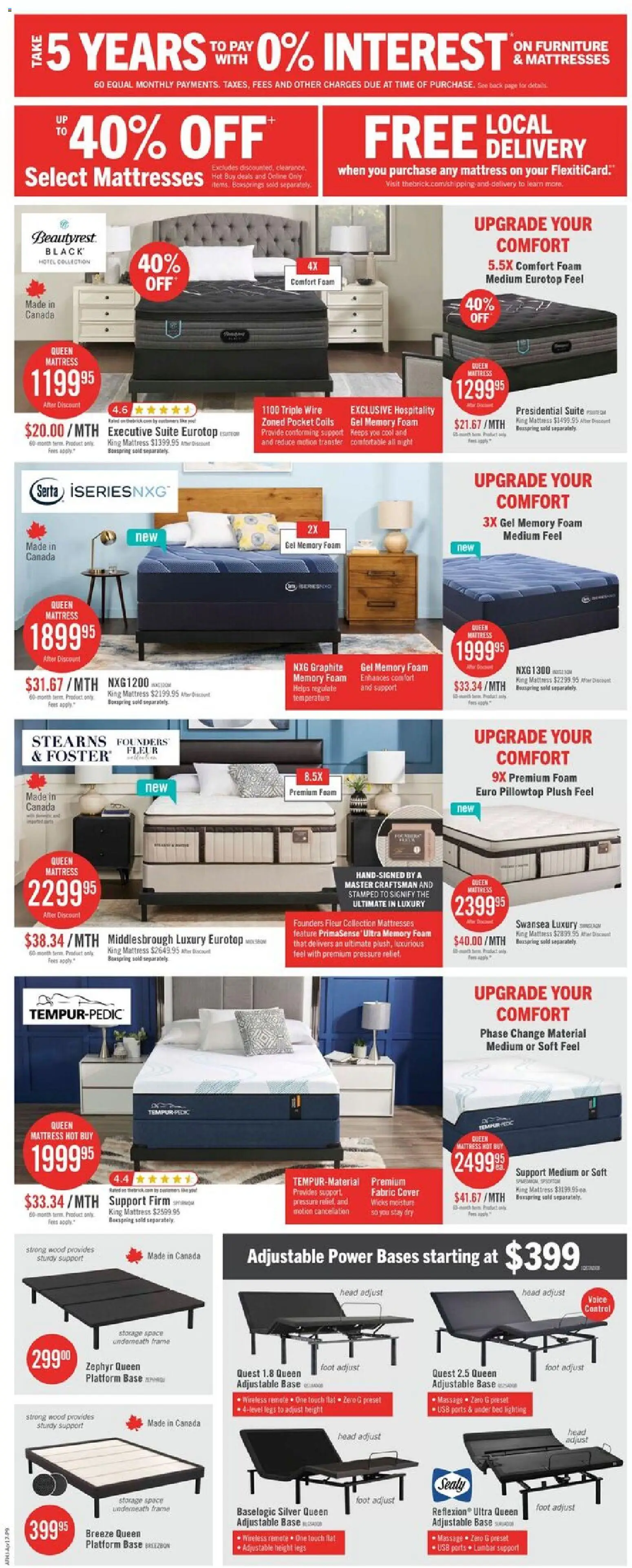 The Brick flyer valid from 17.04.2026 | Page: 11 | Products: Bed, Mattress