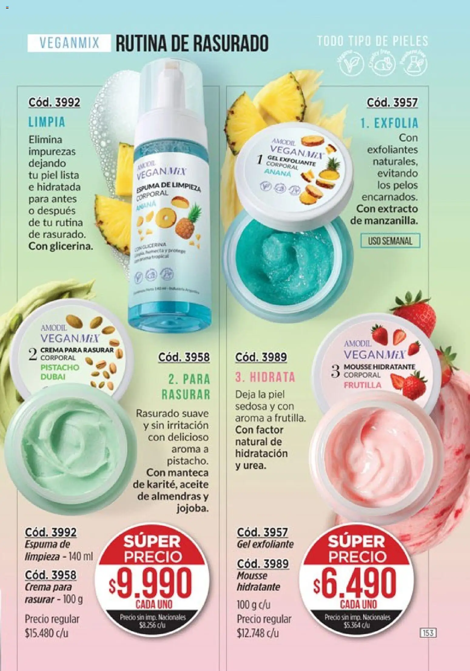 Catálogo Amodil Campaña 15 │ válido desde el 26/08/2026 | Página: 153 | Productos: Exfoliante, Exfoliante corporal, Espuma, Manteca
