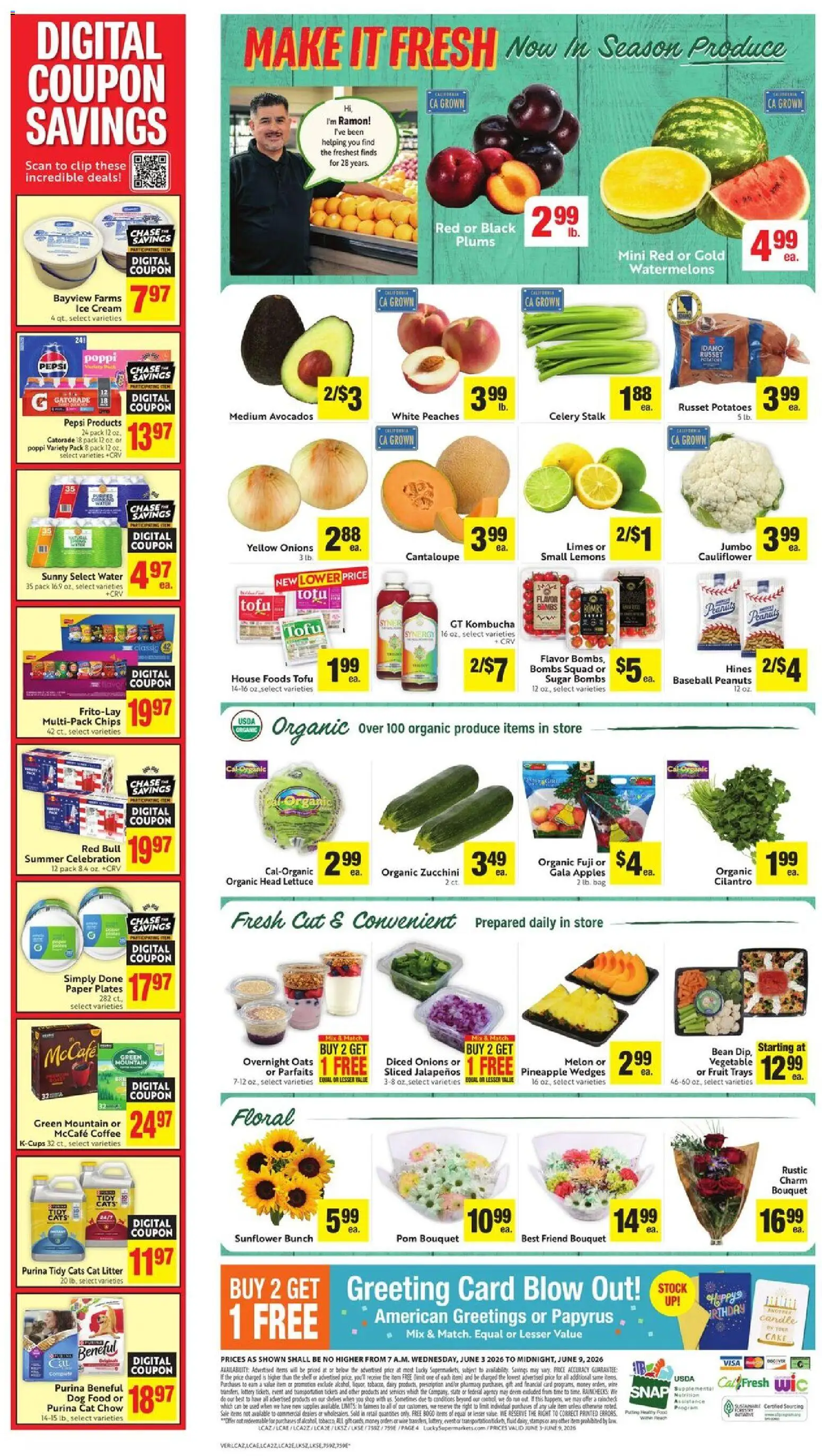 Lucky Supermarkets Weekly Ad - valid from 03.06.2026 | Page: 6 | Products: Clip, Ice cream, Water, Bag