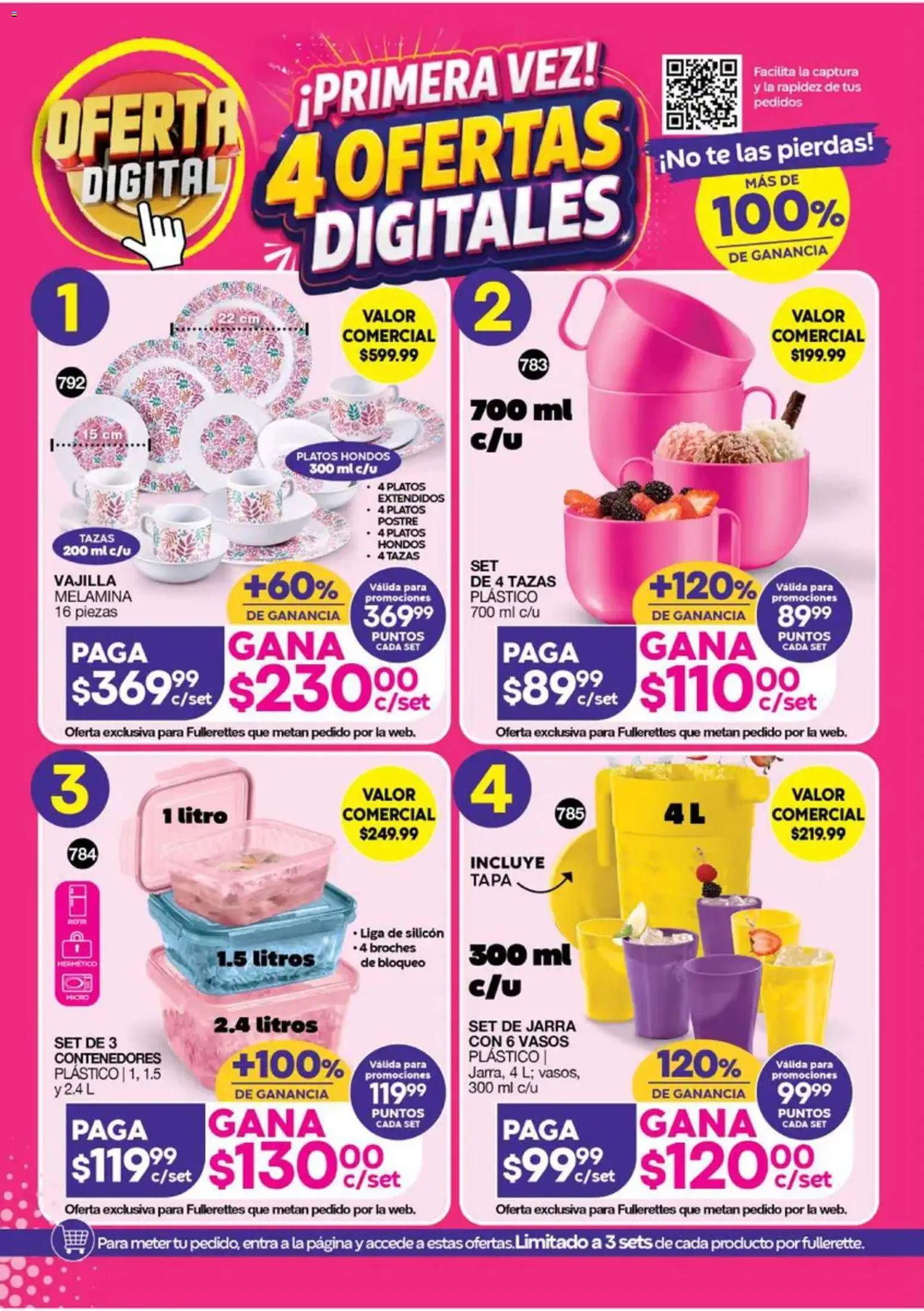 Nuevas ofertas de Fuller válidas en toda la República Mexicana desde el 19/08/2026. ¡Encuentra las mejores ofertas en Fuller Gana Más 10 2026! | Página: 17 | Productos: Vajilla, Postre, Vasos, Jarra