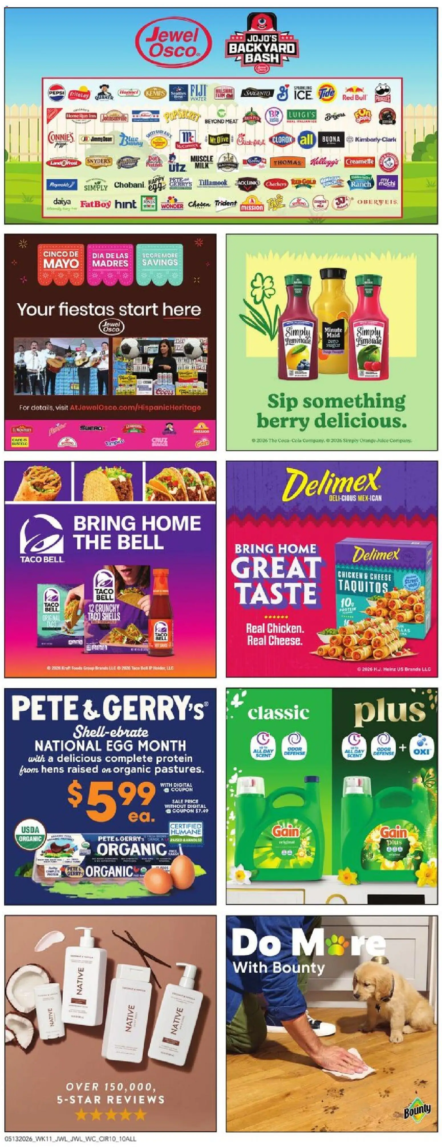 Jewel Osco Weekly Ad - IN - valid from 13.05.2026 | Page: 10 | Products: Milk, Cheese, Juice, Water