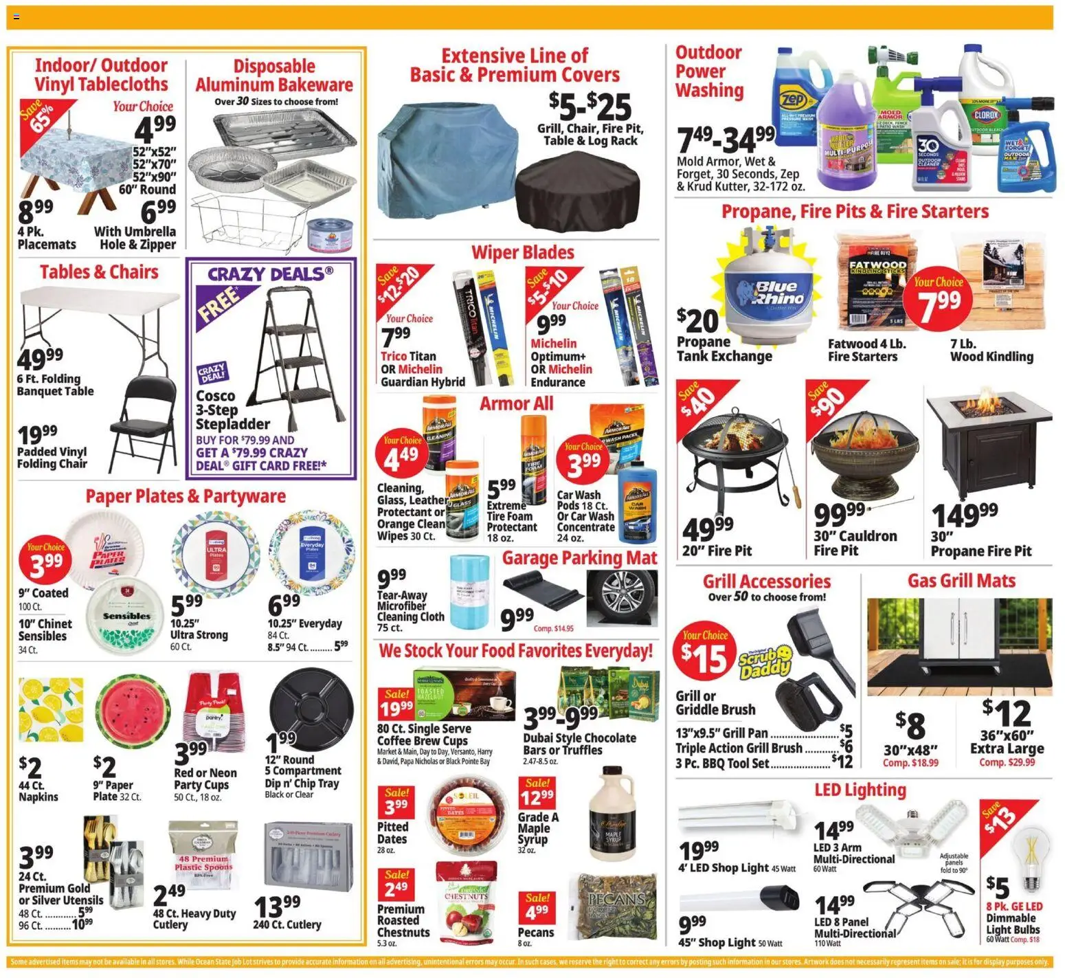 Ocean State Job Lot Weekly Ad - valid from 11.06.2026 | Page: 4 | Products: Table, Brush, Umbrella, Grill