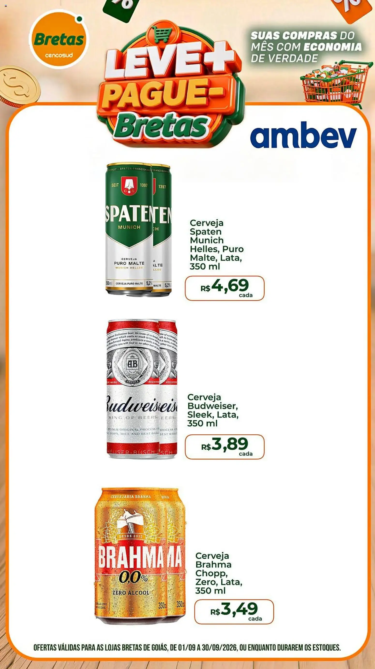 Bretas Folheto - válido de 01/09/2026 | Página: 1 | Produtos: Álcool, Cerveja