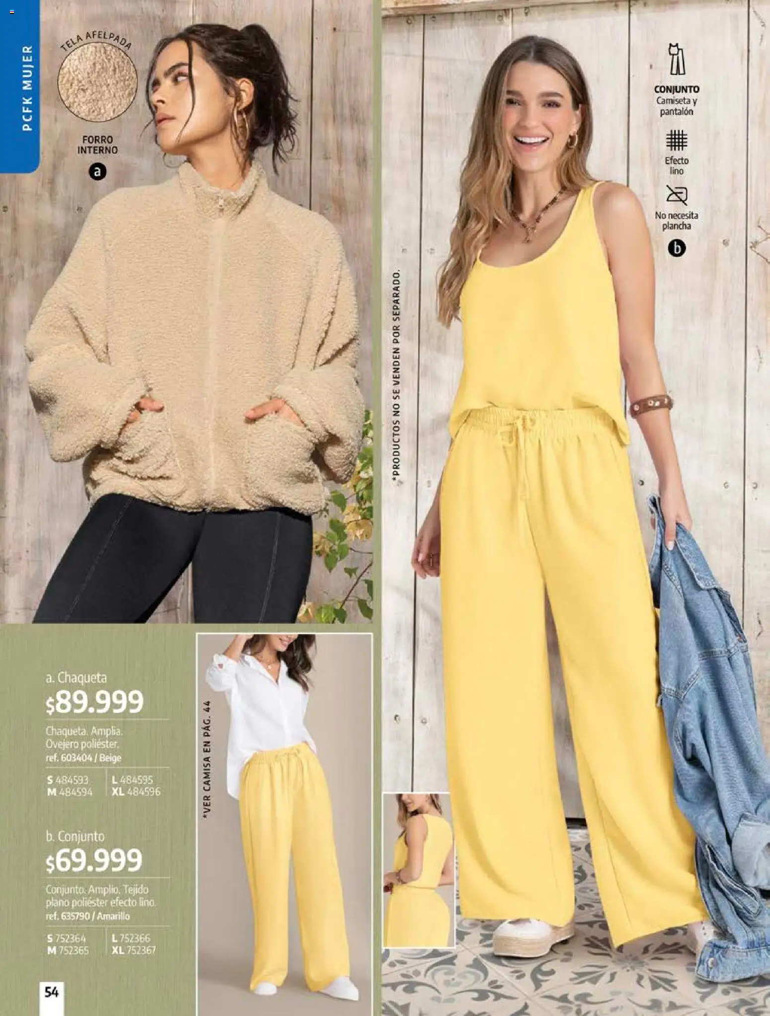Pacifika revista - valida desde el 18/10/2026 | Página: 54 | Productos: Camiseta, Conjunto, Camisa, Chaqueta