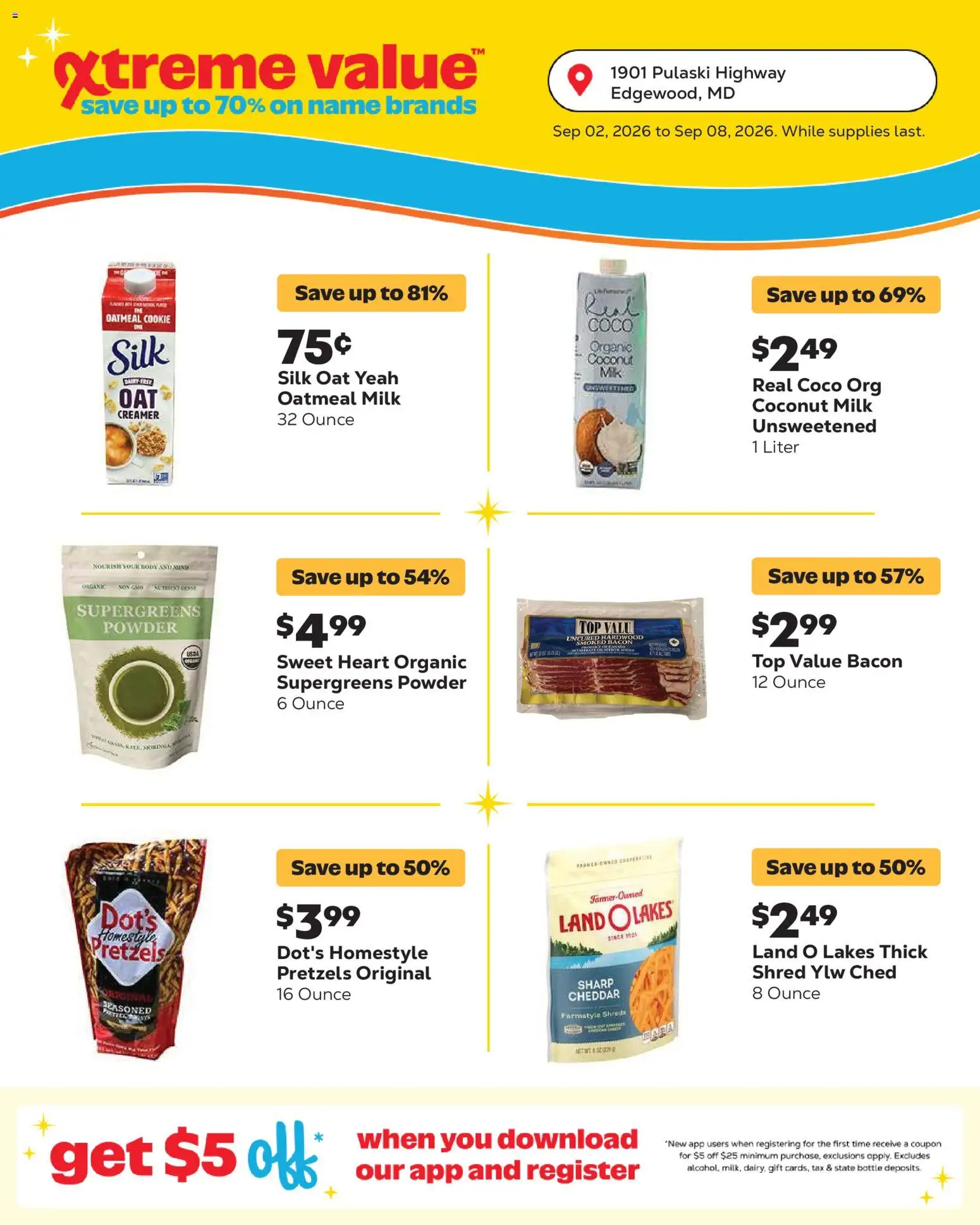 Grocery Outlet Weekly Ad - valid from 09/02/2026 | Page: 10 | Products: Powder, Milk, Bacon, Oatmeal