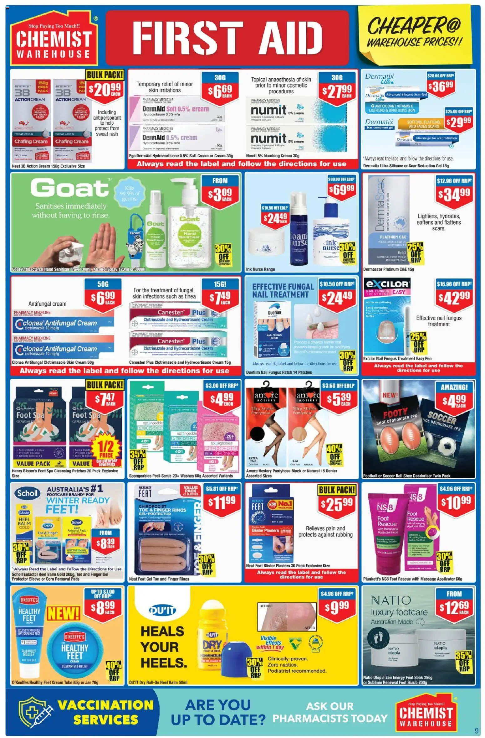 Chemist Warehouse catalogue - valid from 23.04.2026 | Page: 9 | Products: Hosiery, Scrub, Date, Nail treatment