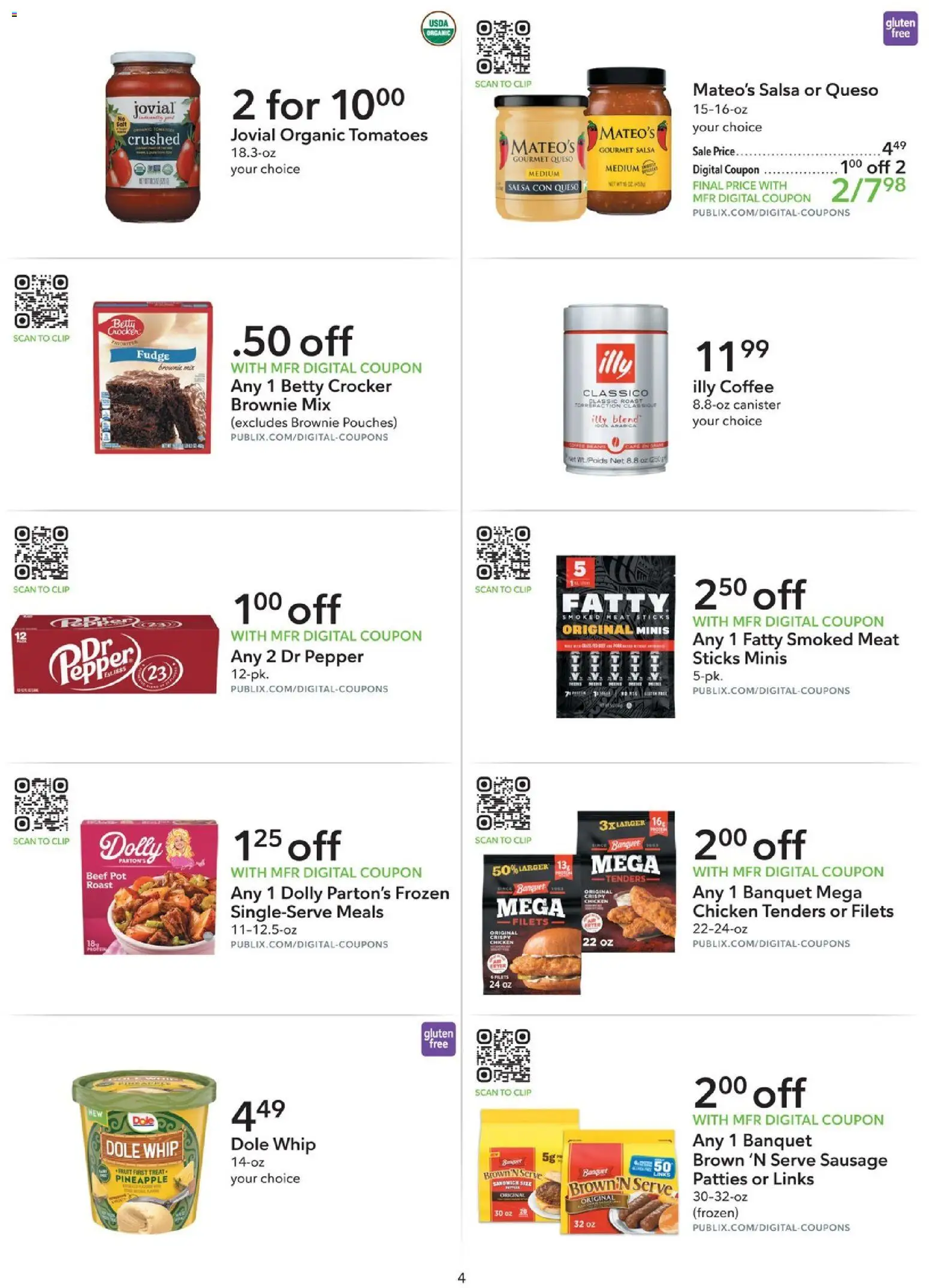 Publix Extra Savings - valid from 08/12/2026 | Page: 4 | Products: Tomatoes, Pineapple, Sausage, Smoked meat