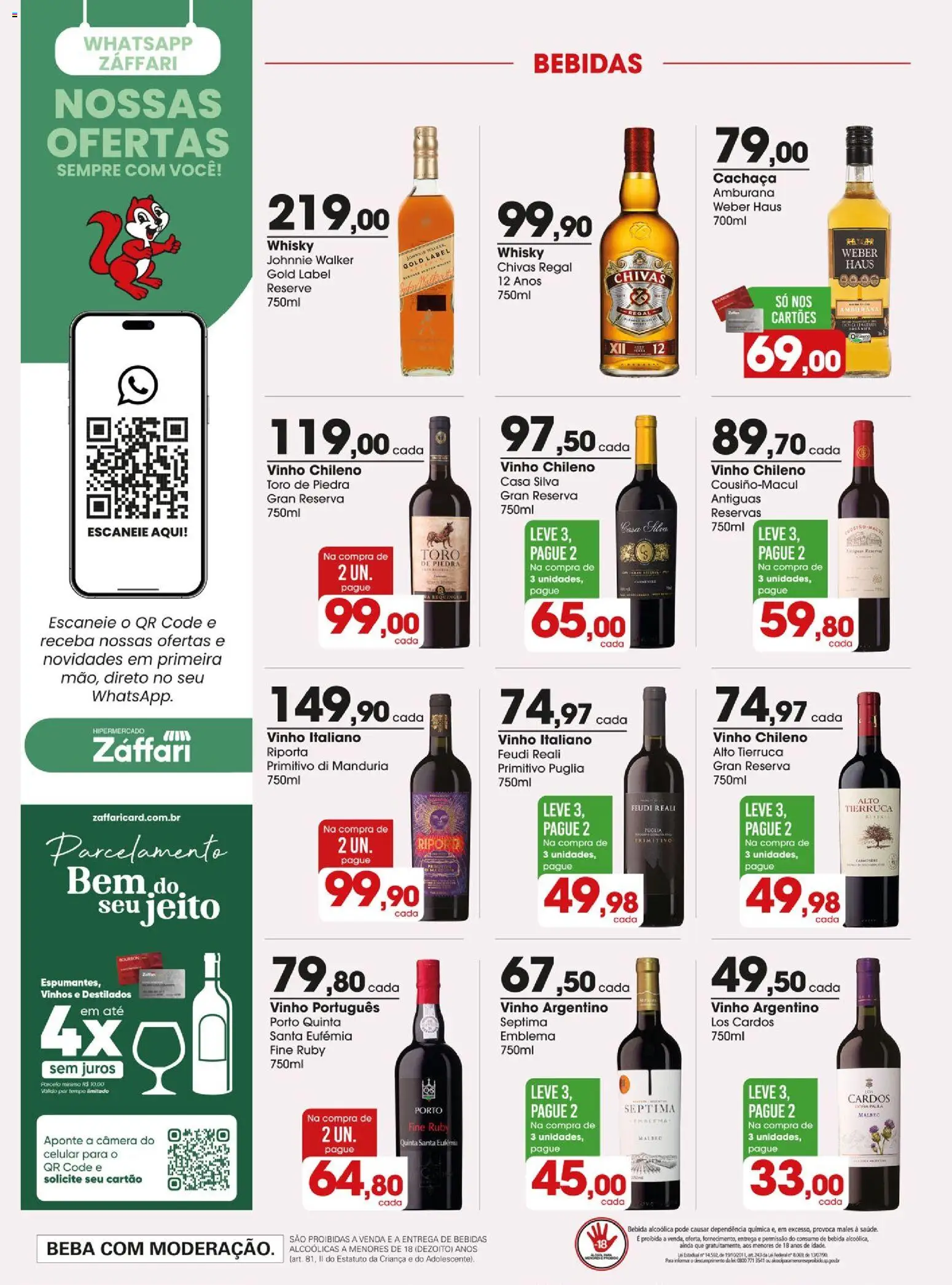 Zaffari Folheto - válido de 30/06/2026 | Página: 12 | Produtos: Celular, Cachaça, Whisky, Bebida