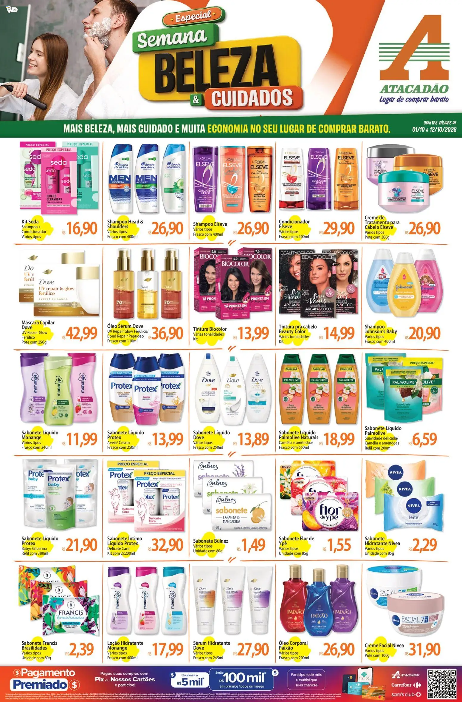 Atacadão Folheto - válido de 01/10/2026 | Página: 1 | Produtos: Creme facial, Coco, Óleo, Sérum