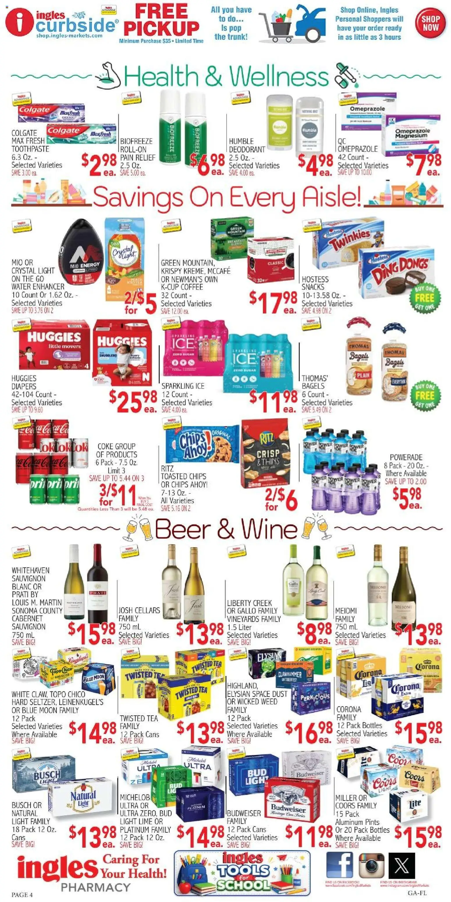 Ingles - Weekly flyer - valid from 09/09/2026 | Page: 4 | Products: Deodorant, Chips, Ice, Tools