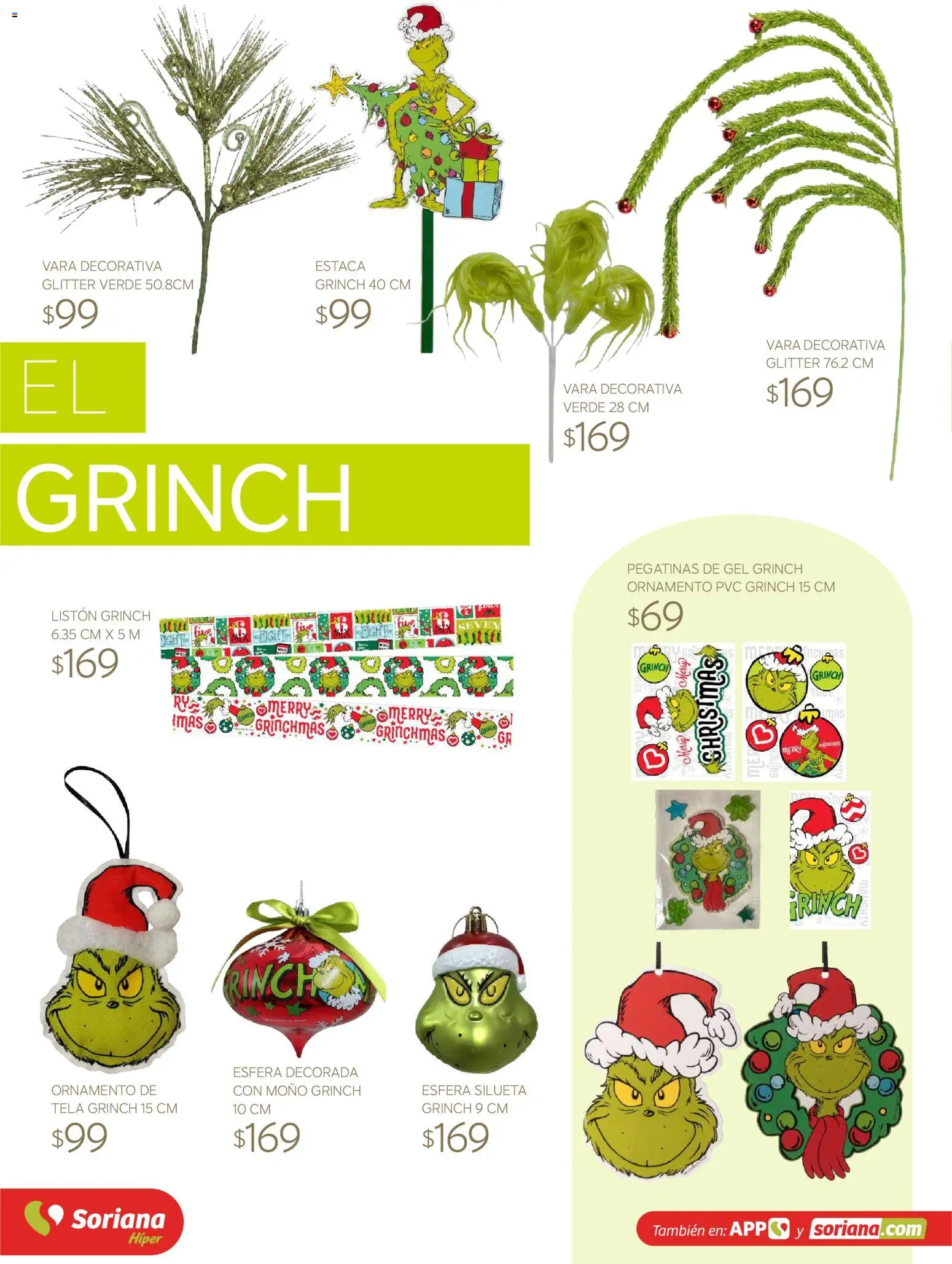 Nuevas ofertas de Soriana válidas en toda la República Mexicana desde el 30/09/2026. ¡Encuentra las mejores ofertas en Soriana Híper - Decoracion Navideña! | Página: 46 | Productos: Glitter, Moño