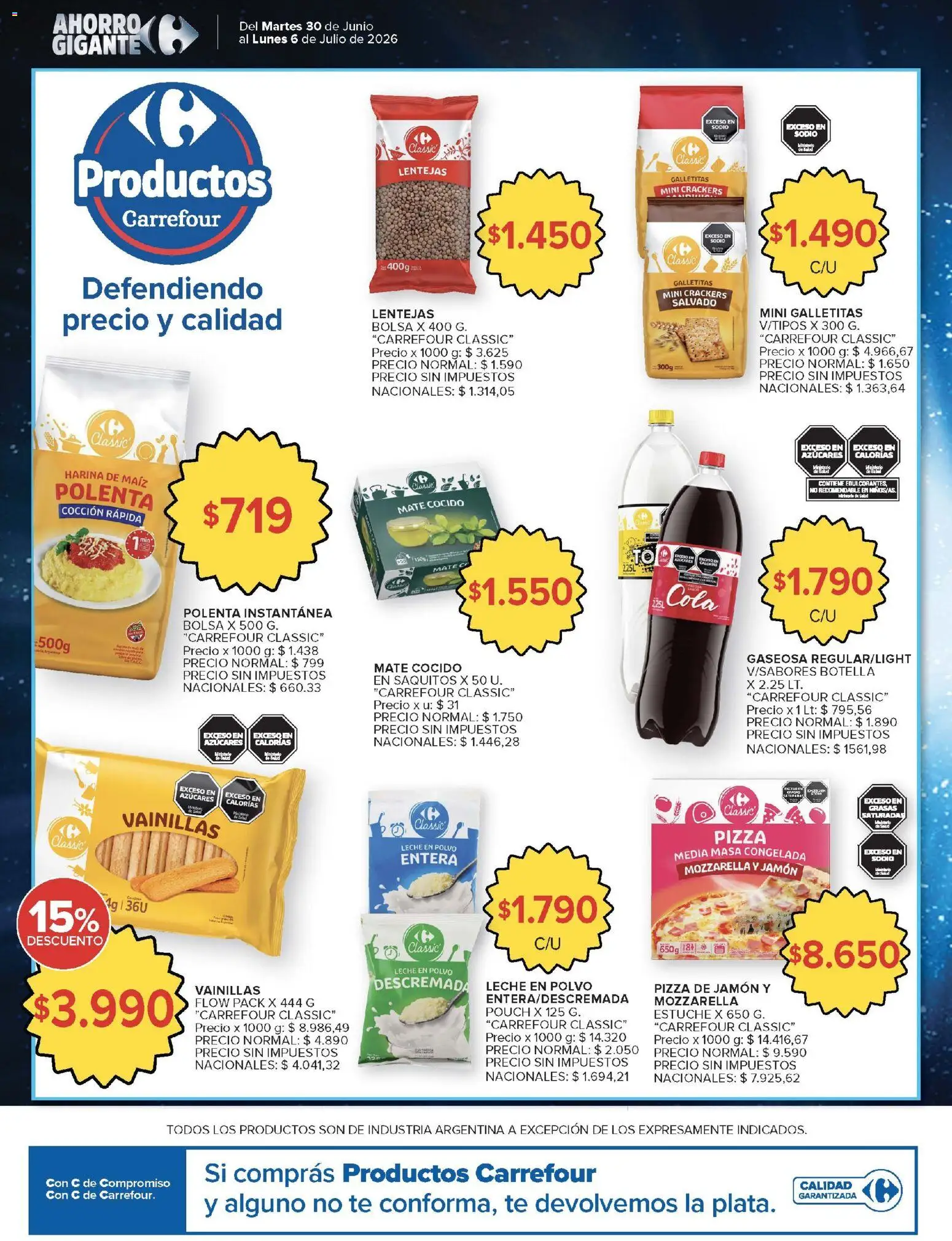 Carrefour - Carrefour Hiper │ válido desde el 30/06/2026 | Página: 18 | Productos: Botella, Lentejas, Maiz, Té