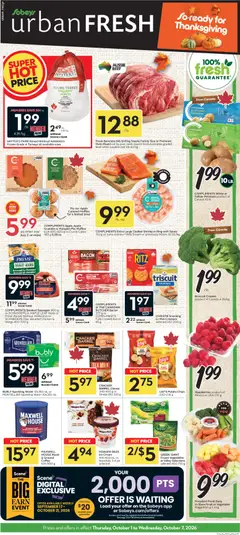 Preview of Sobeys weekly flyer / circulaire from shop Sobeys valid from Oct 1, 2026