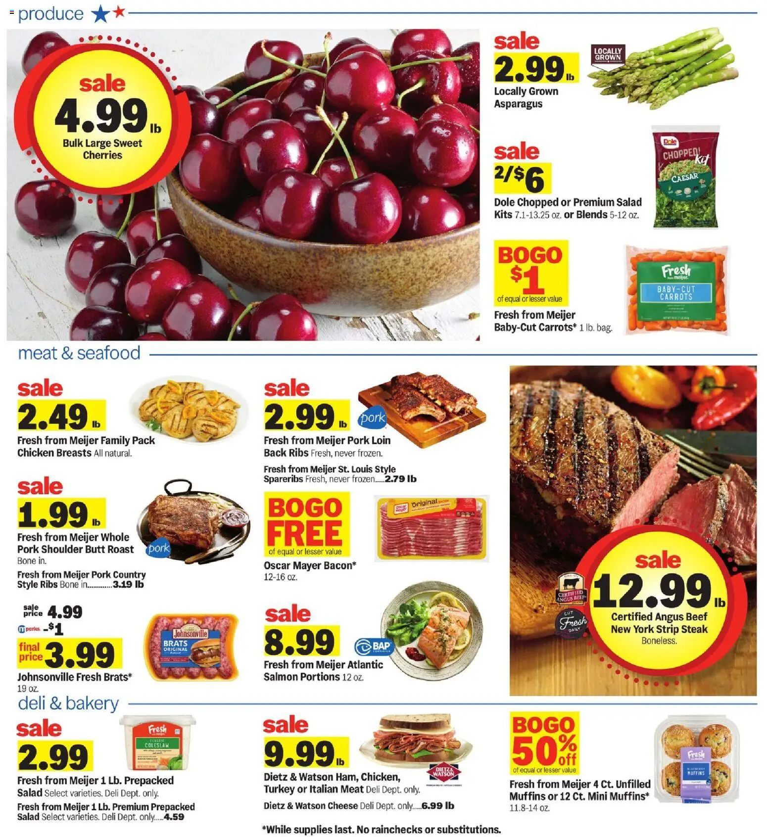 Meijer Weekly Ad - valid from 20.05.2026 | Page: 2 | Products: Asparagus, Beef, Salad, Seafood