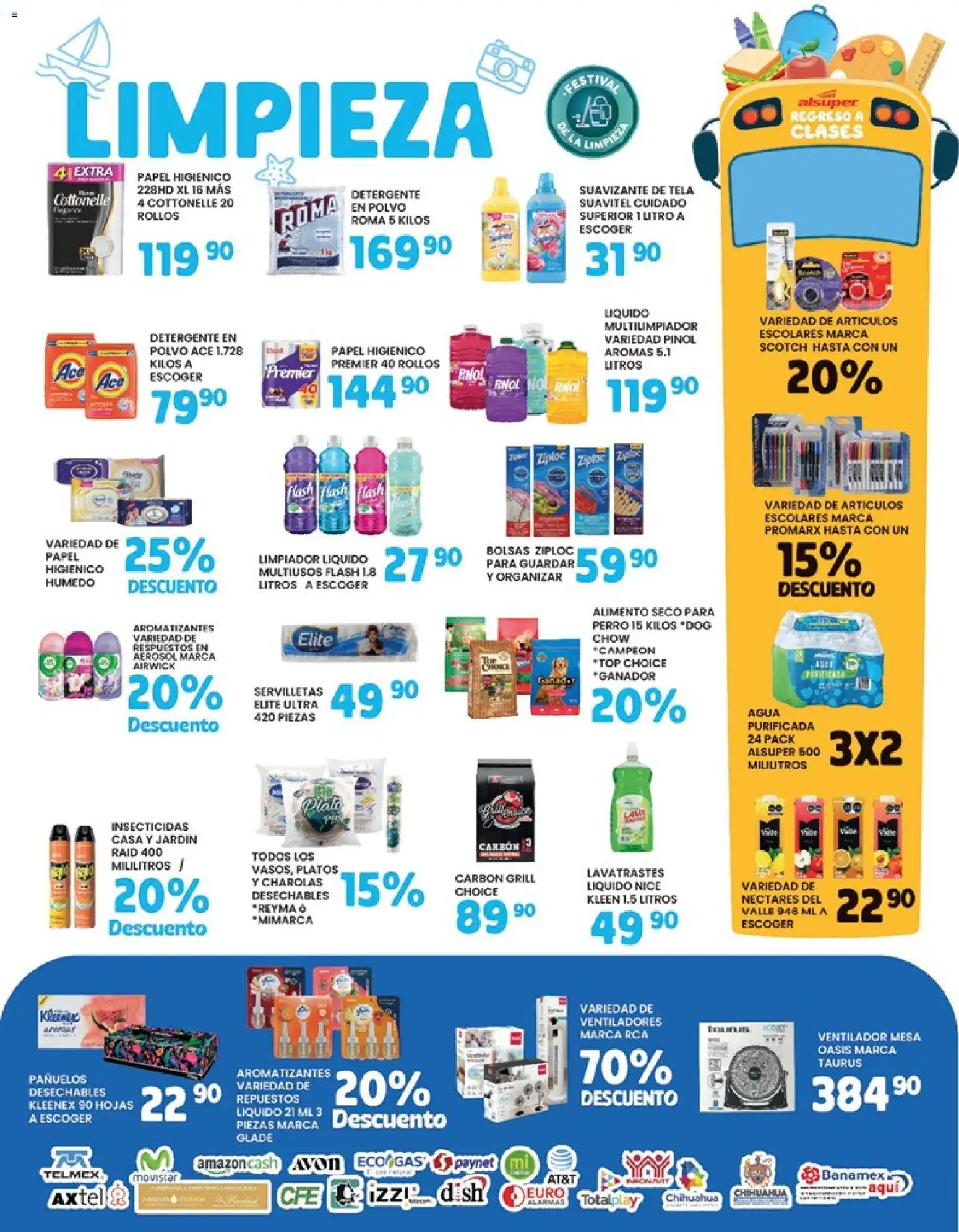 Nuevas ofertas de Alsuper válidas en toda la República Mexicana desde el 28/08/2026. ¡Encuentra las mejores ofertas en Alsuper katalog! | Página: 5 | Productos: Ventilador, Suavizante, Top, Servilletas