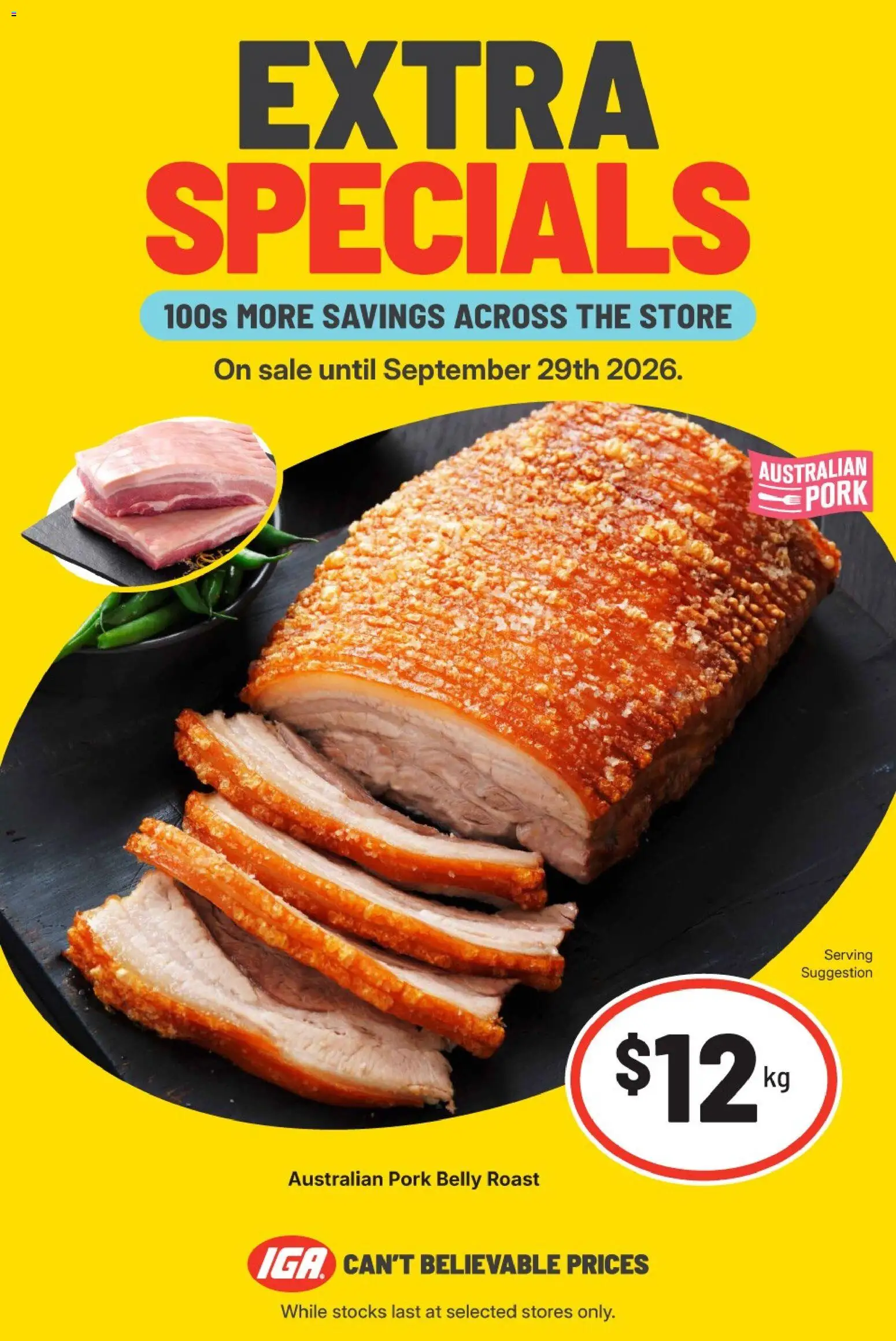IGA catalogue - valid from 23/09/2026 | Page: 7 | Products: Pork, Pork belly, Roast