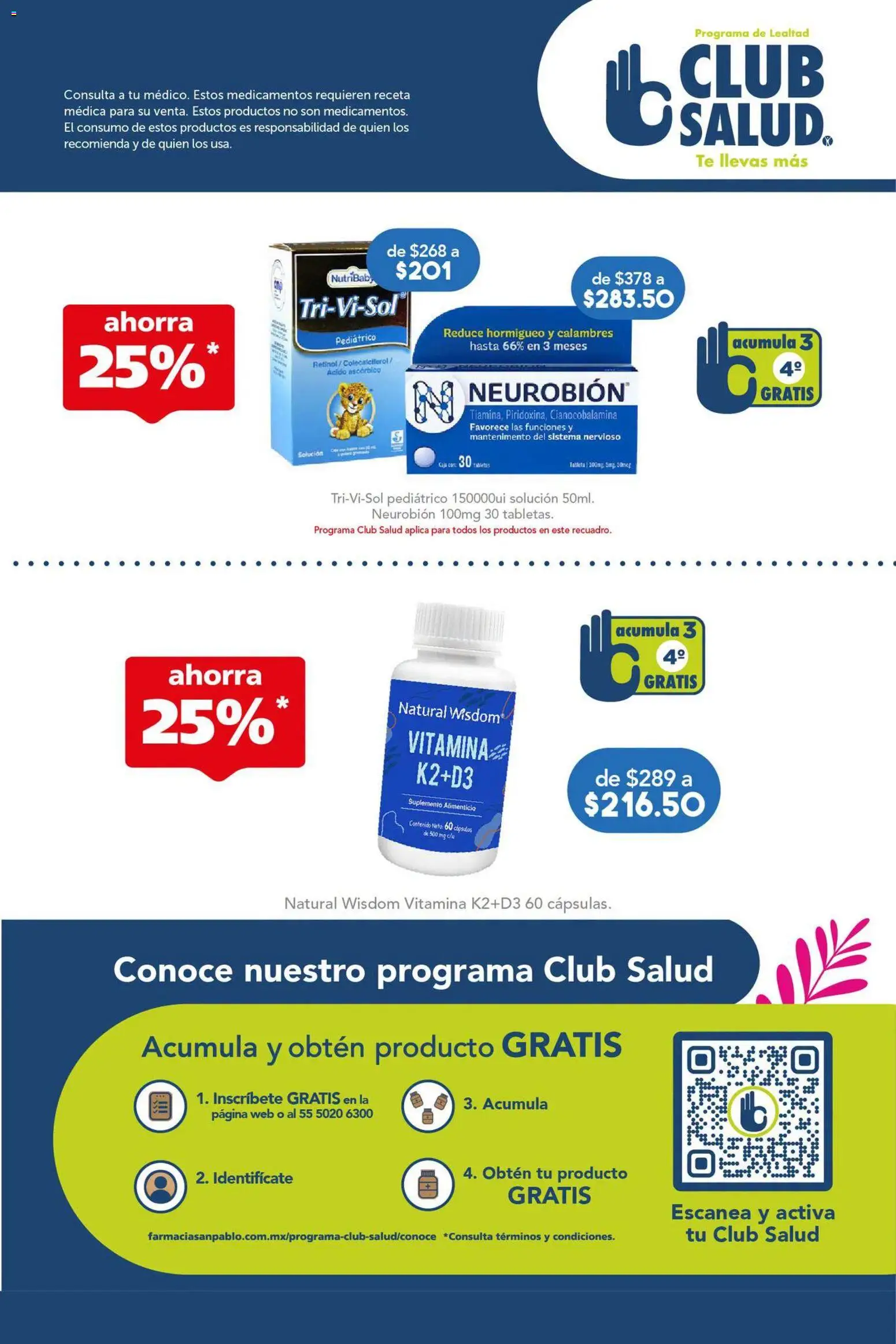 Nuevas ofertas de Farmacia San Pablo válidas en toda la República Mexicana desde el 05/07/2026. ¡Encuentra las mejores ofertas en Farmacia San Pablo catálogo! | Página: 15 | Productos: Té, Tableta