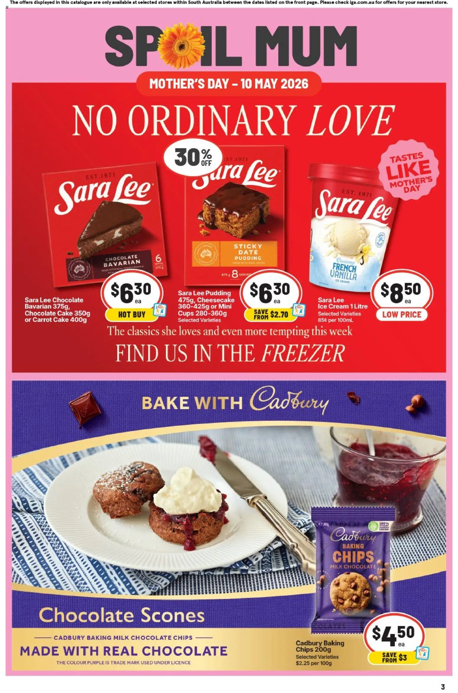 IGA catalogue - valid from 06.05.2026 | Page: 4 | Products: Cups, Cocoa, Milk, Freezer