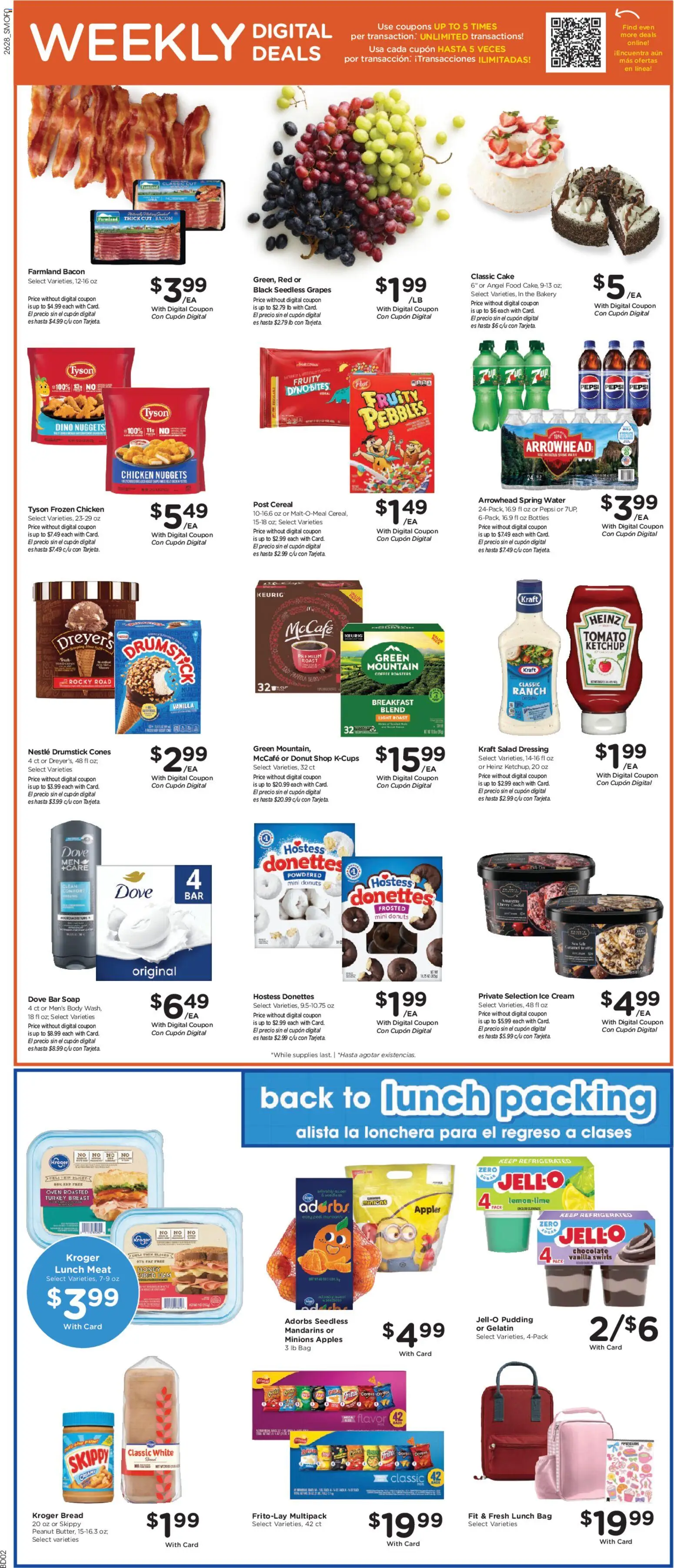 Smith's Weekly Ad - valid from 08/12/2026 | Page: 5 | Products: Mandarins, Cream, Water, Pudding