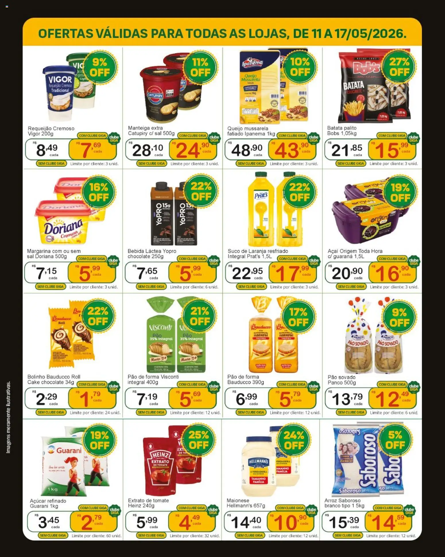 GIGA Atacado Folheto - válido de 11.05.2026 | Página: 3 | Produtos: Doriana, Chocolate, Açúcar, Batata