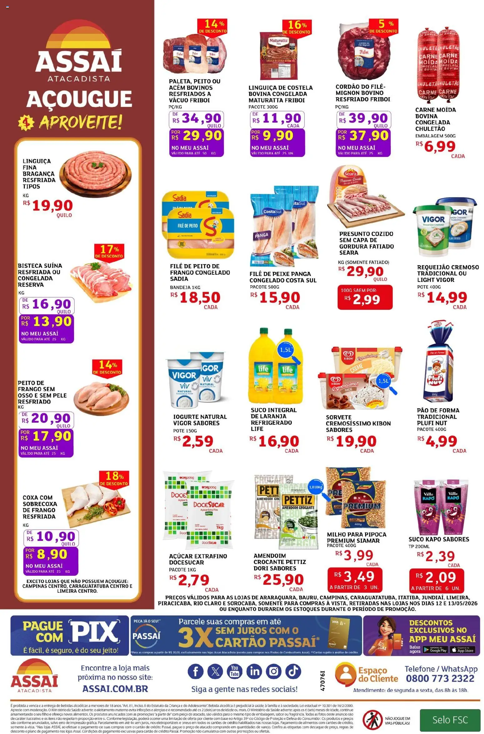 Assaí Atacadista Folheto - válido de 12.05.2026 | Página: 2 | Produtos: Suco, Pneus, Base, Telefone