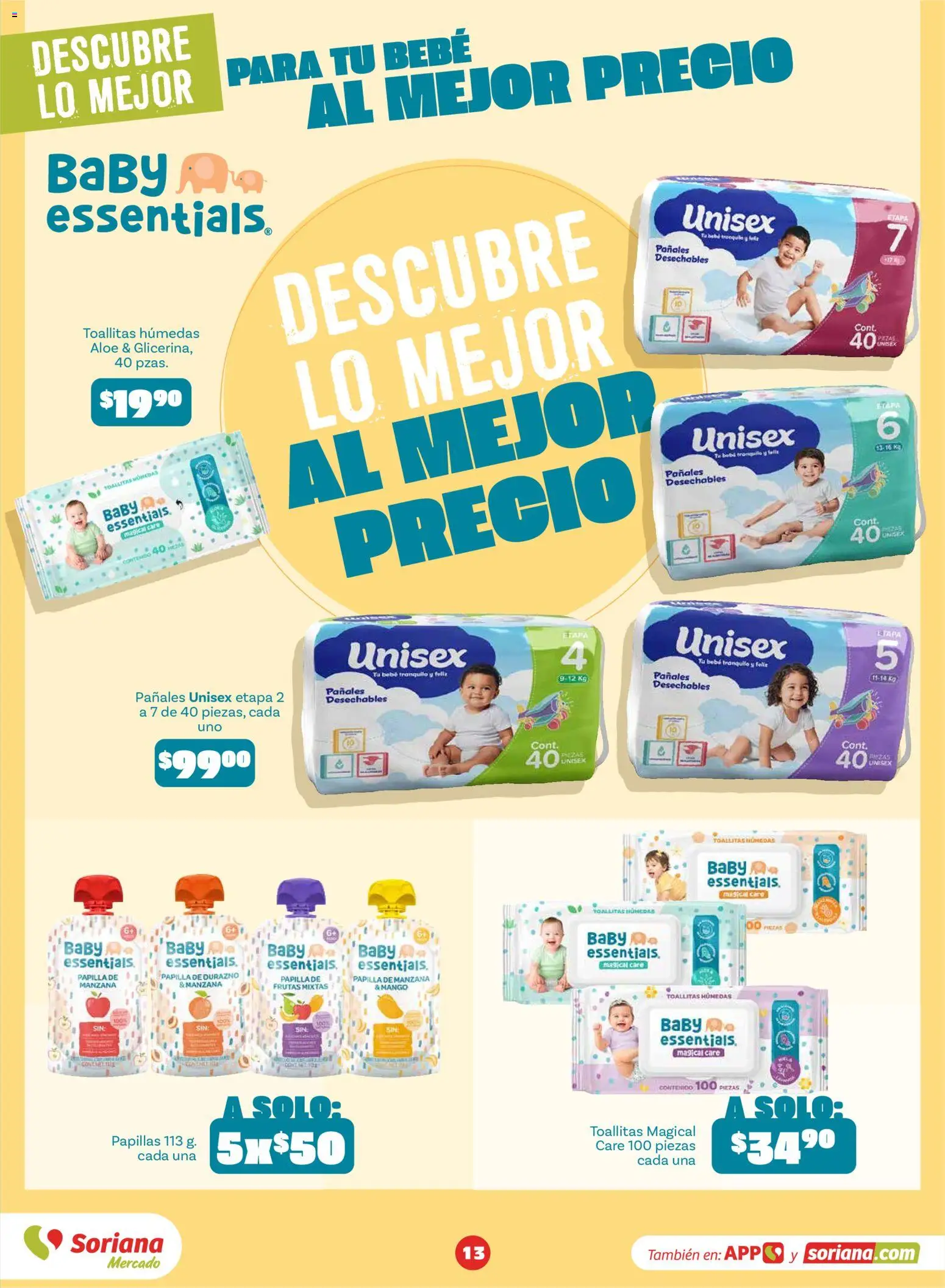 Nuevas ofertas de Soriana válidas en toda la República Mexicana desde el 01/09/2026. ¡Encuentra las mejores ofertas en Soriana Descubre lo mejor al mejor precio Mercado Nacional! | Página: 13 | Productos: Durazno, Manzana, Mango, Papillas