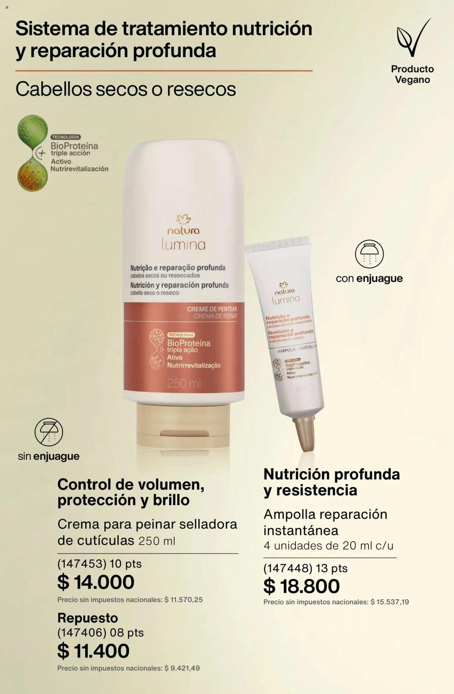 Catálogo Natura Ciclo 3 │ válido desde el 09/02/2026 | Página: 236 | Productos: Crema de peinar, Brillo, Ampolla, Crema