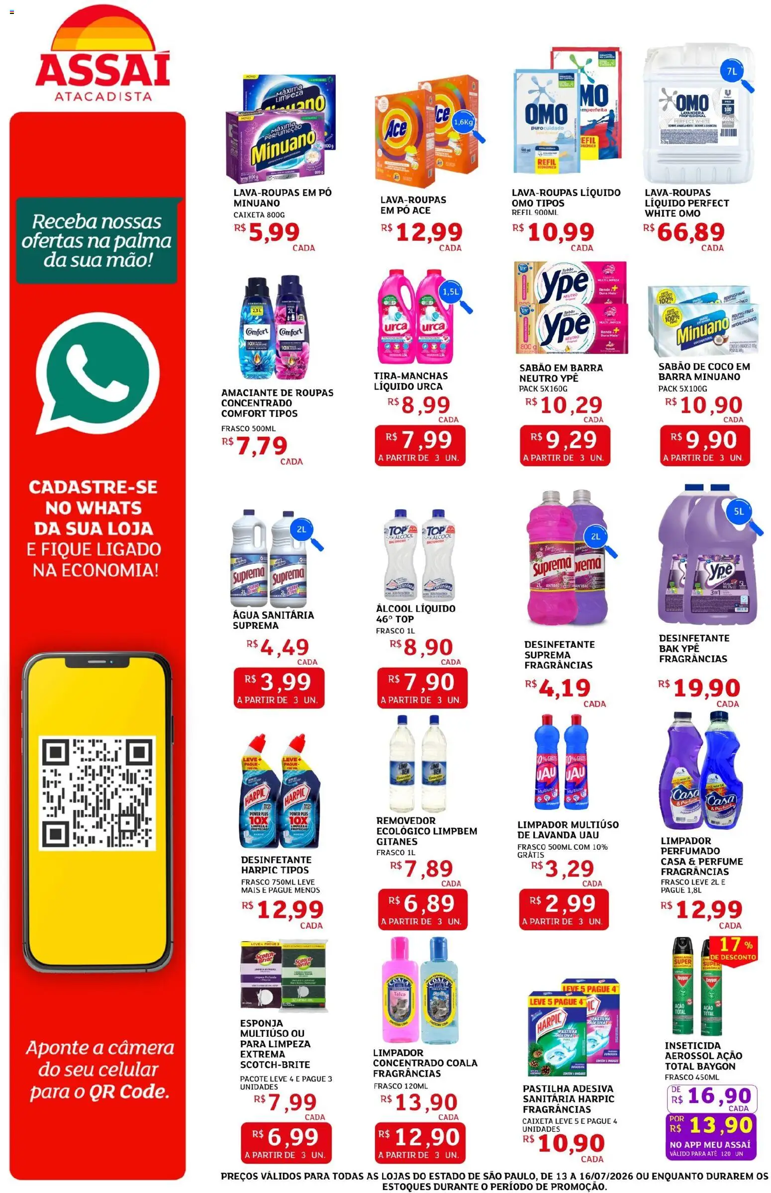 Assaí Atacadista Folheto - válido de 13/07/2026 | Página: 6 | Produtos: Perfume, Pó, Amaciante, Câmera
