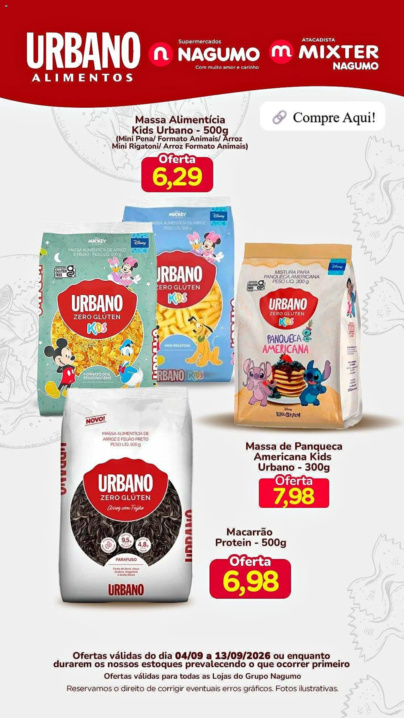 Nagumo Folheto - válido de 04/09/2026 | Página: 1 | Produtos: Feijão, Arroz, Macarrão, Massa