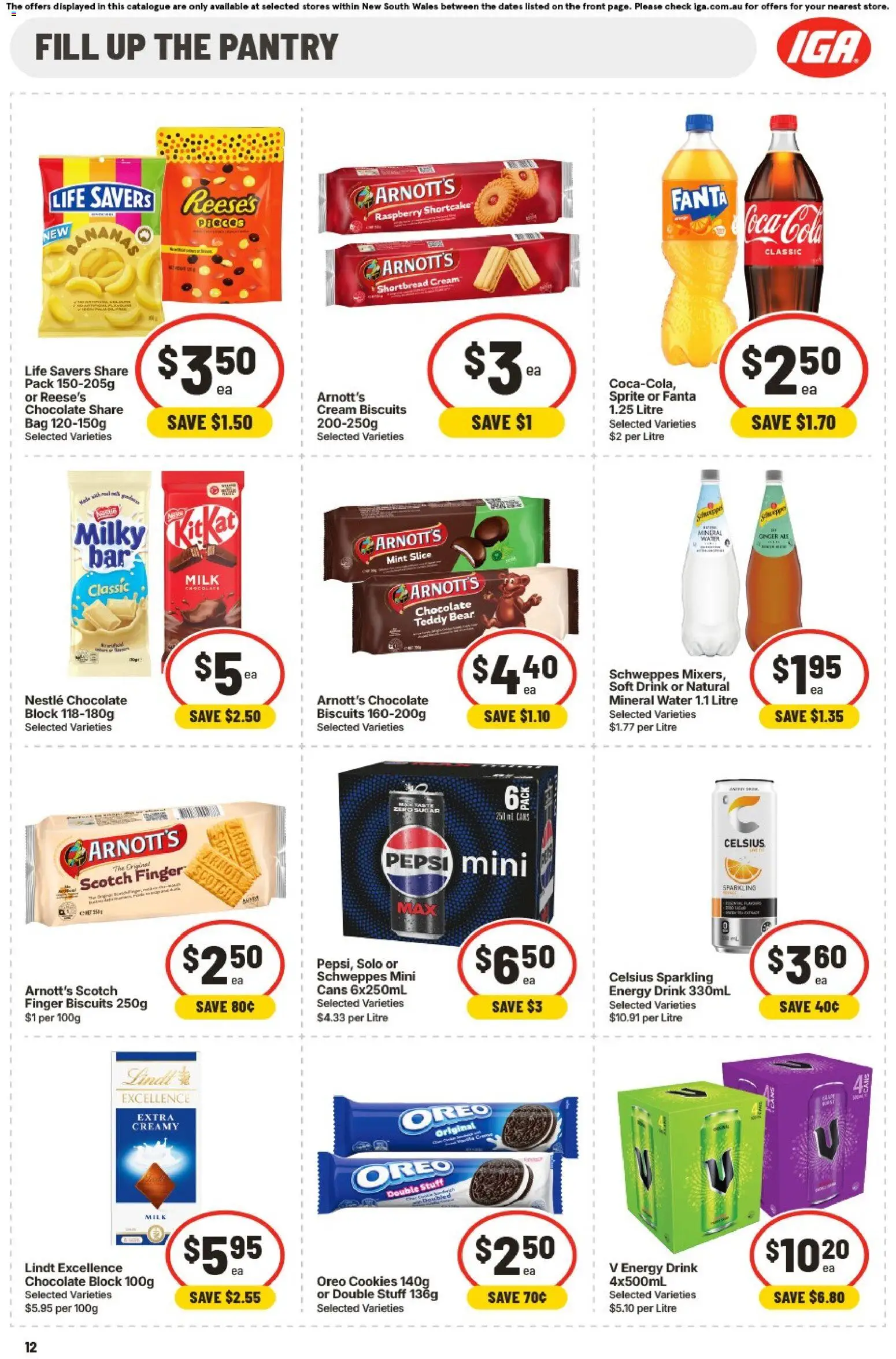 IGA catalogue - valid from 25/08/2026 | Page: 14 | Products: Chocolate, Cream, Biscuits, Bag
