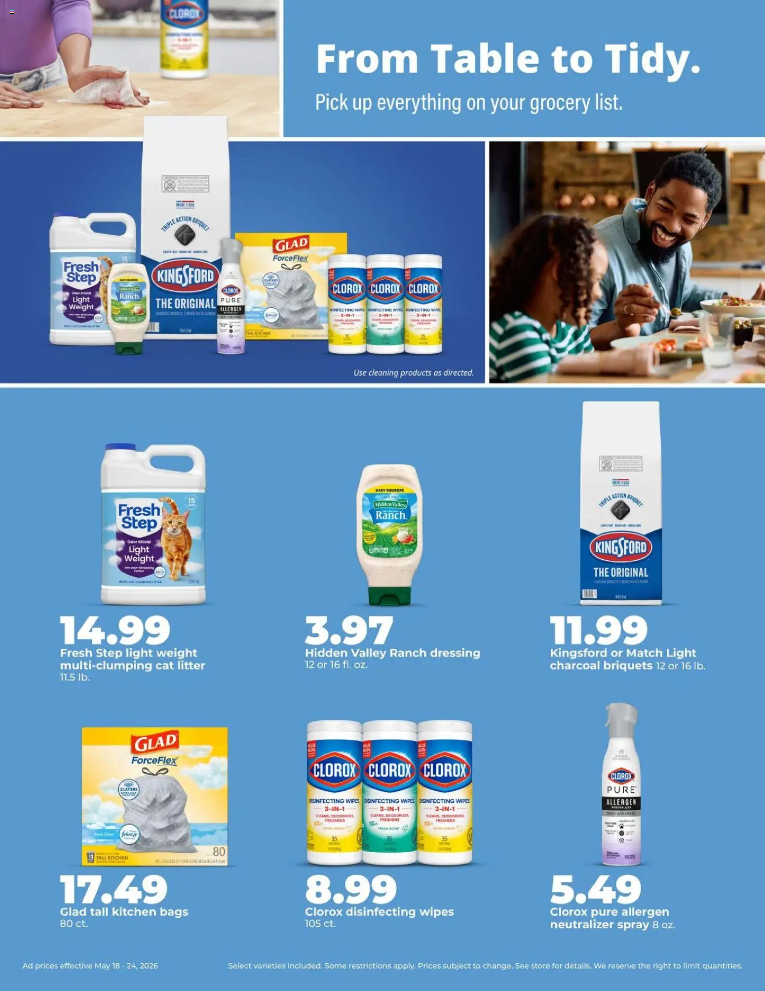 HyVee Weekly Ad - valid from 18.05.2026 | Page: 44 | Products: Table, Cat Litter, Weight