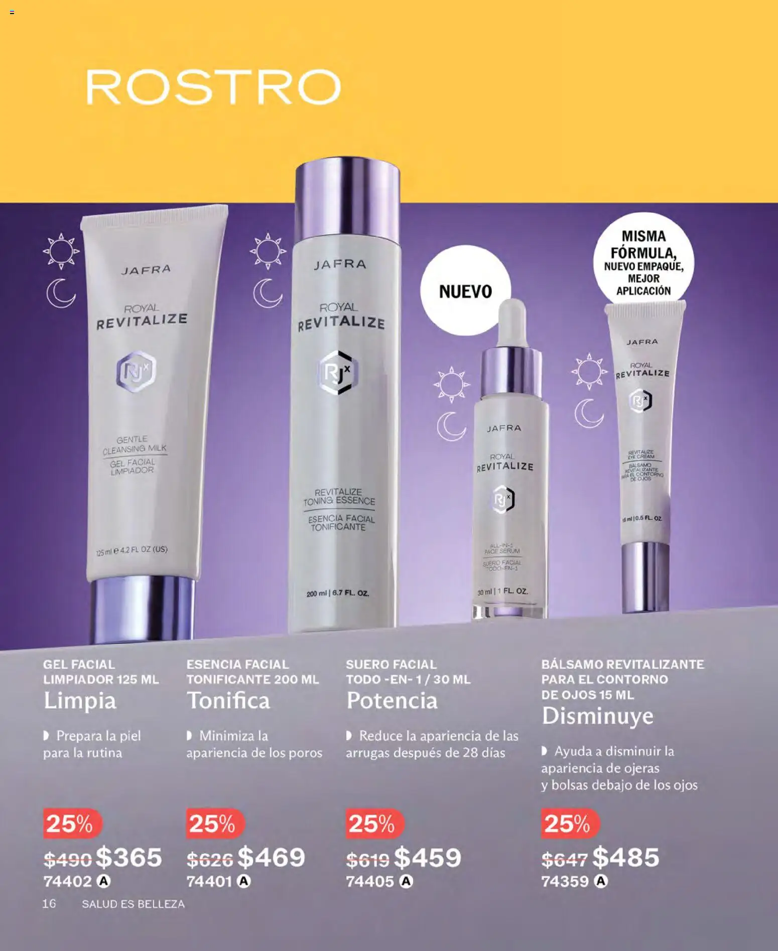 Nuevas ofertas de JAFRA válidas en toda la República Mexicana desde el 01.04.2026. ¡Encuentra las mejores ofertas en JAFRA catálogo! | Página: 16 | Productos: Serum, Contorno, Bálsamo, Limpiador