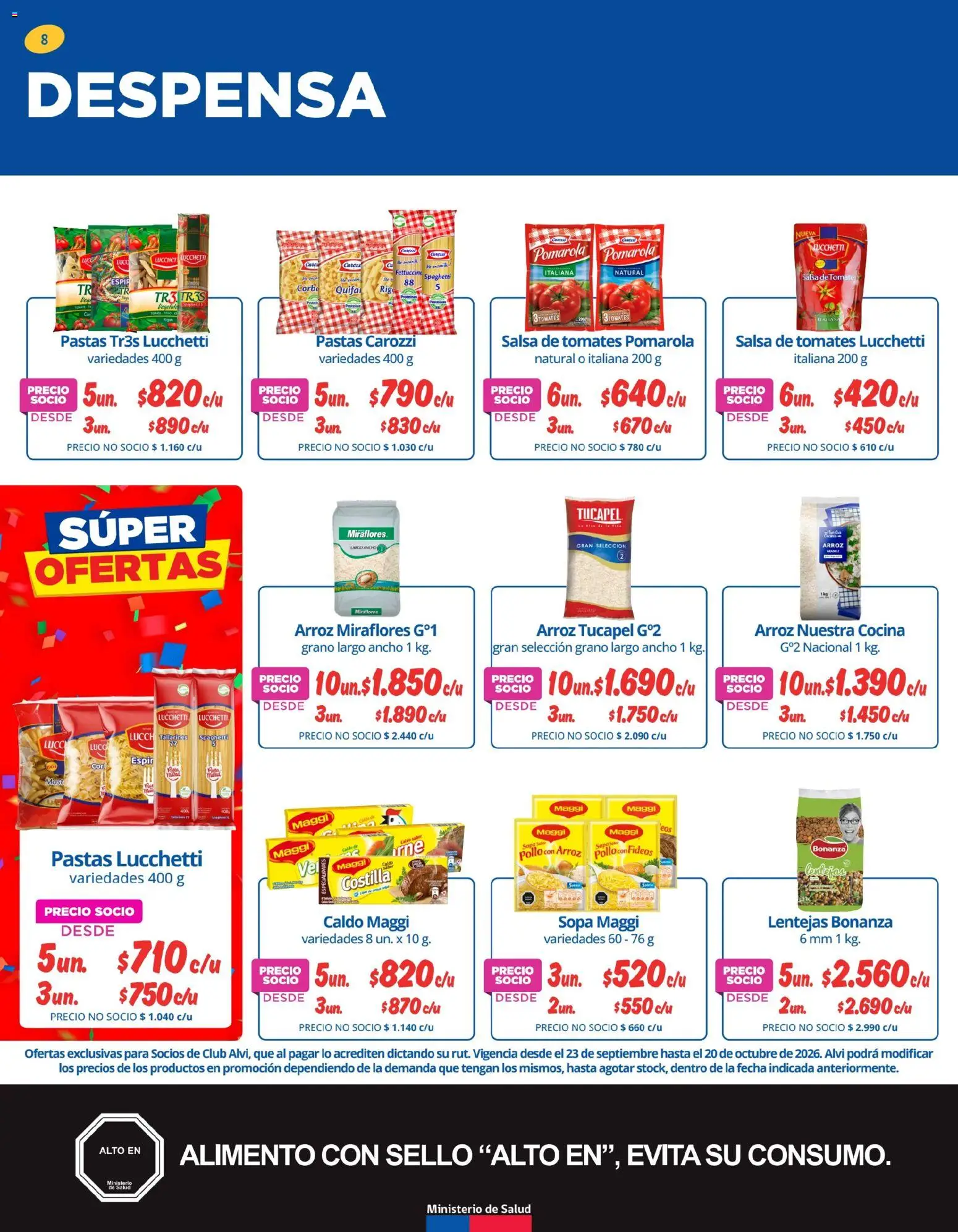 Alvi Ofertas │ válido desde el 21.09.2026 | Página: 8 | Productos: Sopa, Cocina, Especialidades, Pollo