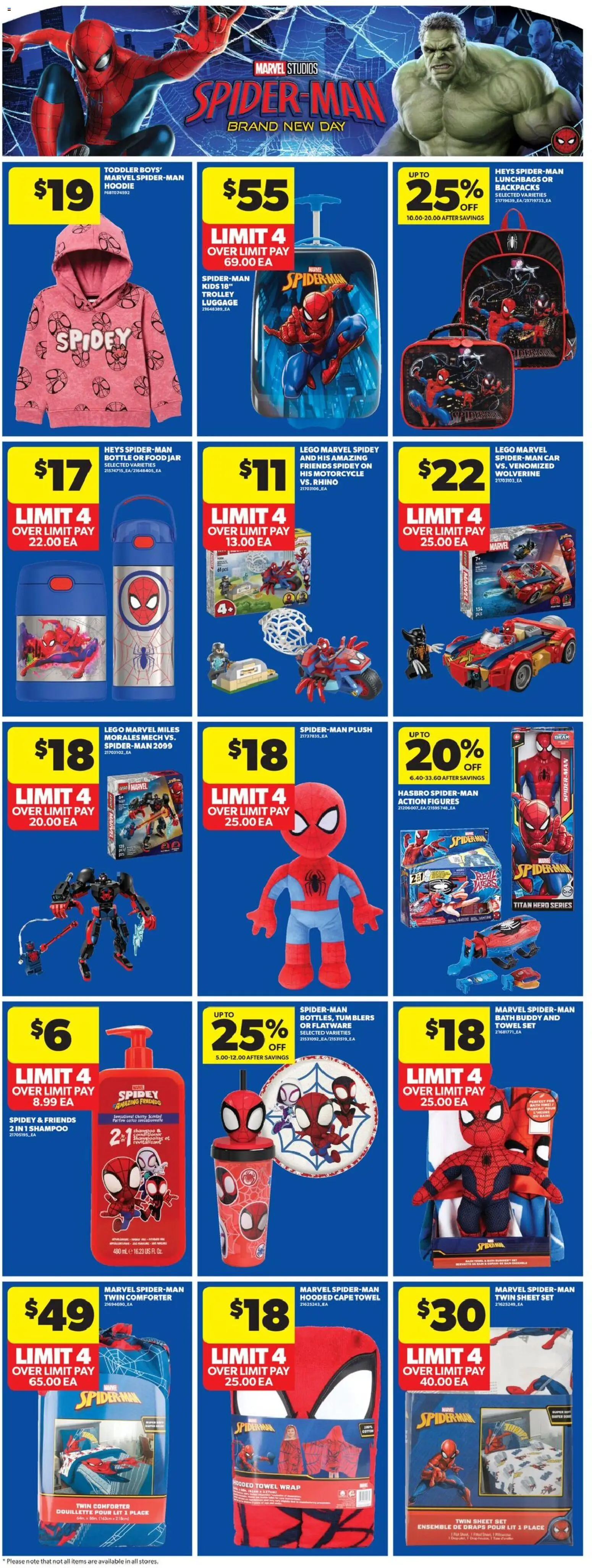 Real Canadian Superstore flyer valid from Jul 23, 2026 | Page: 35 | Products: Luggage, Food, Bath, Hoodie