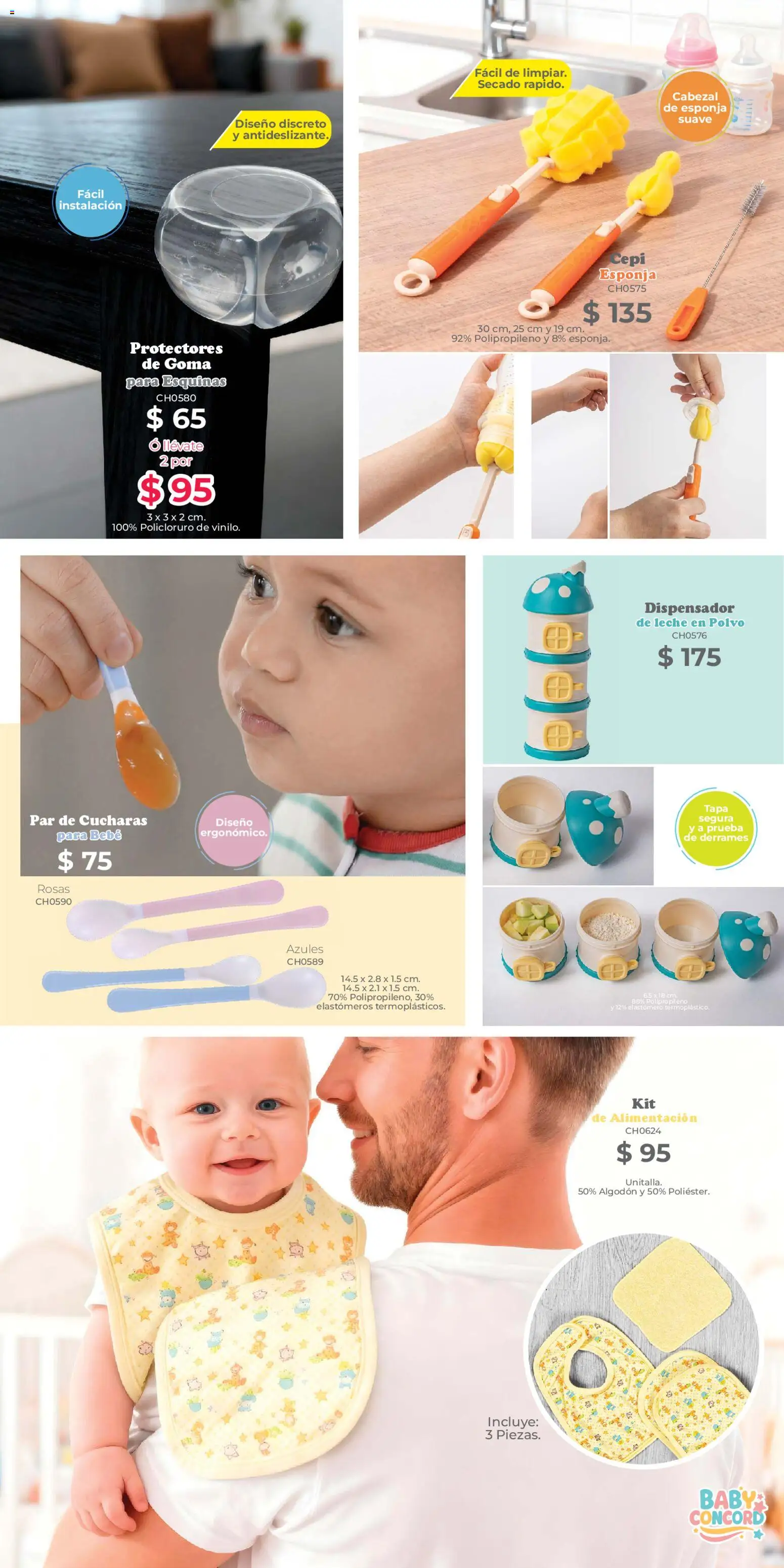 Nuevas ofertas de Colchas Concord válidas en toda la República Mexicana desde el 01/02/2026. ¡Encuentra las mejores ofertas en Colchas Concord catálogo Baby! | Página: 24 | Productos: Leche en polvo, Leche, Algodón, Polvo