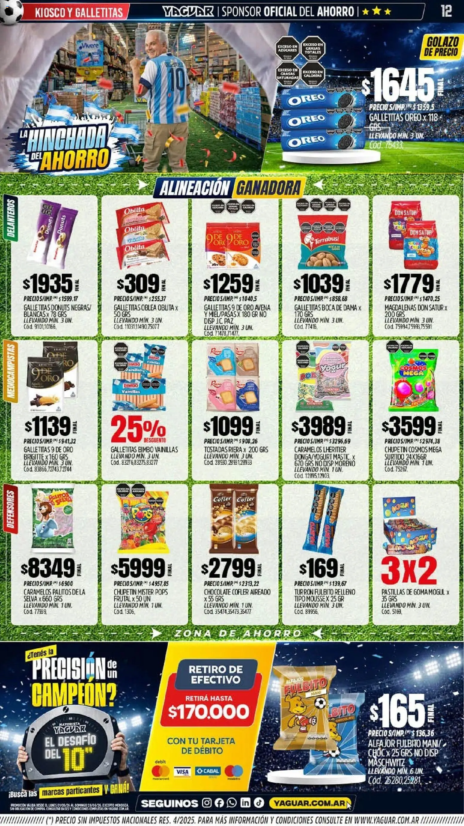 Yaguar - Oferta Semanal Córdoba │ válido desde el 01.06.2026 | Página: 12 | Productos: Avena, Yogur, Chocolate, Turrón