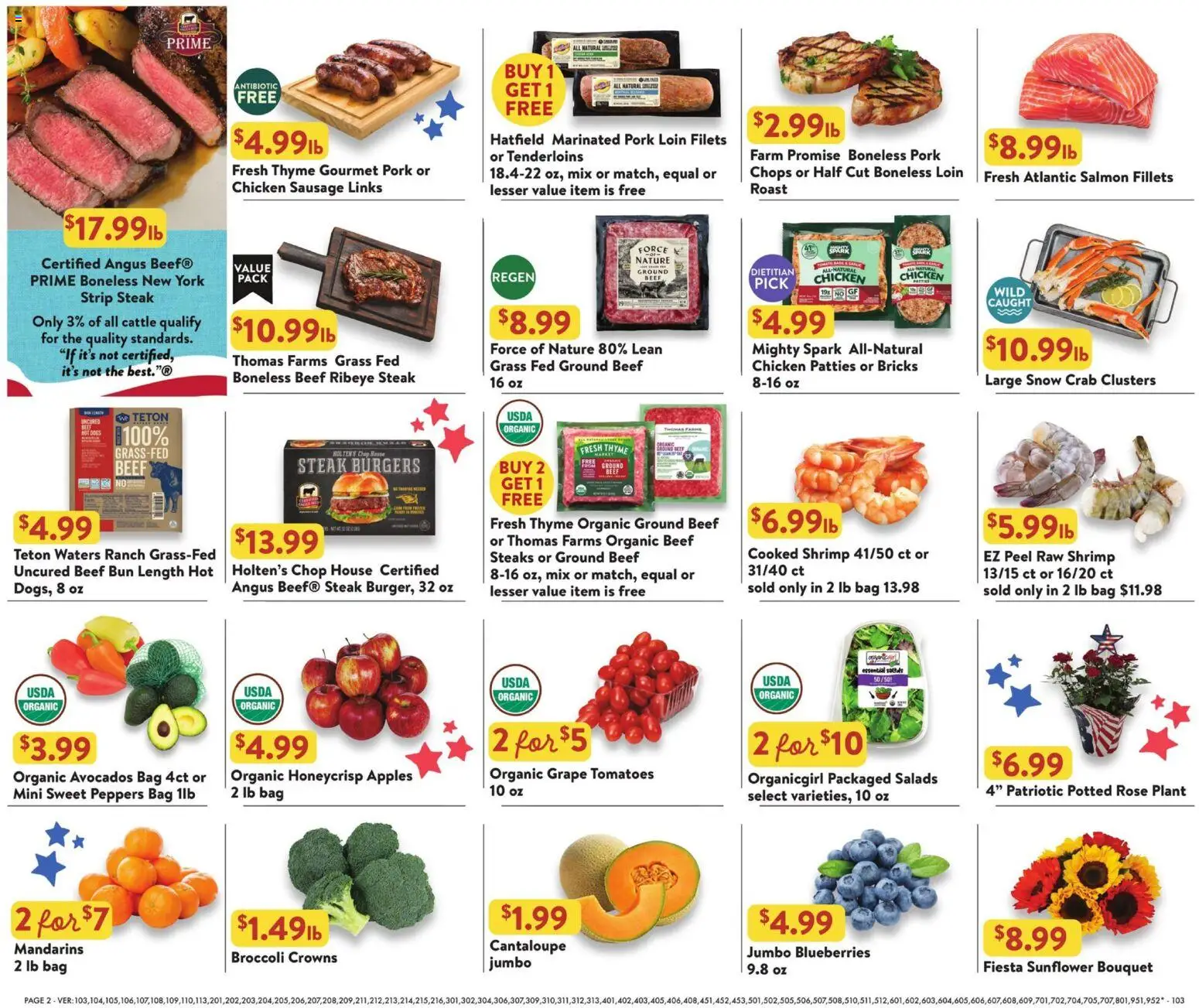 Fresh Thyme Weekly Ad - valid from 09/02/2026 | Page: 4 | Products: Mandarins, Peppers, Pork, Blueberries