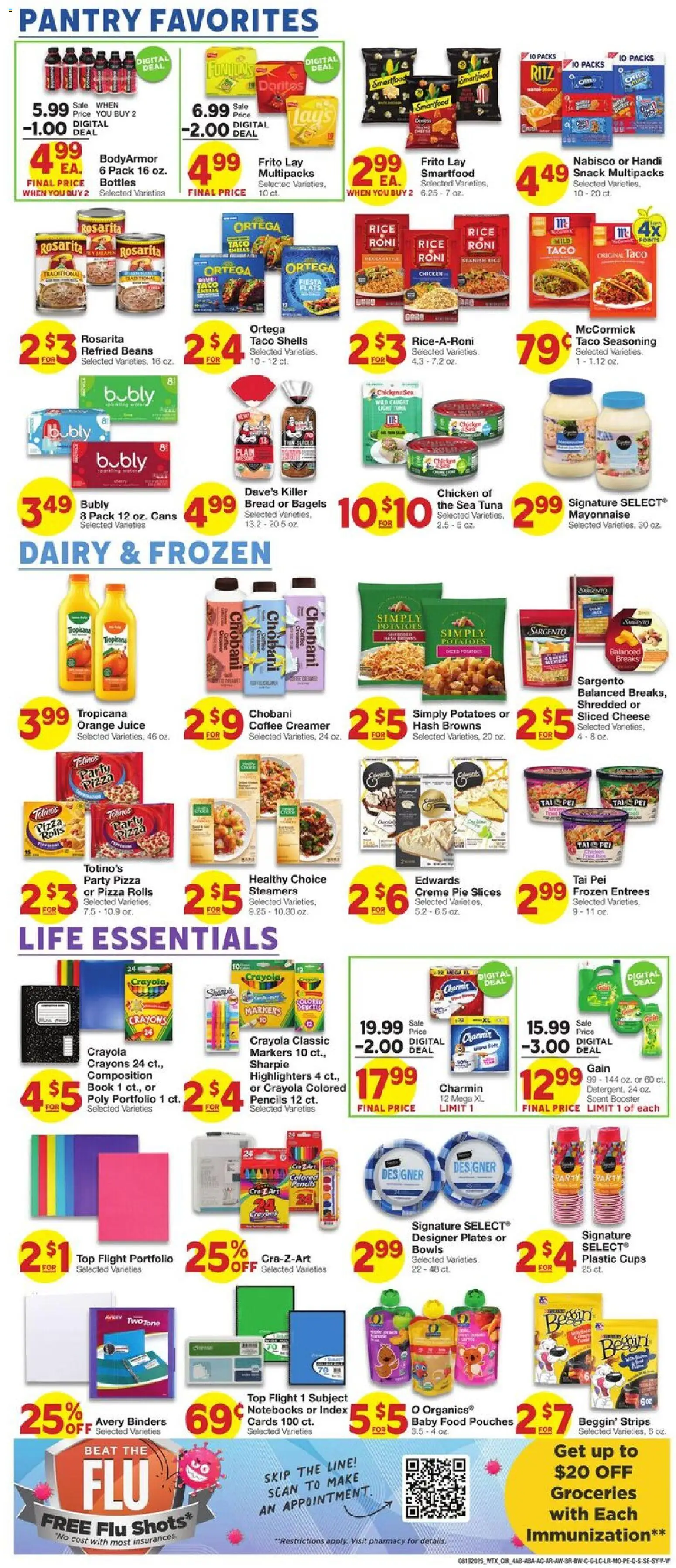 United Supermarkets Weekly Ad - valid from 08/19/2026 | Page: 4 | Products: Sliced cheese, Bread, Juice, Rice