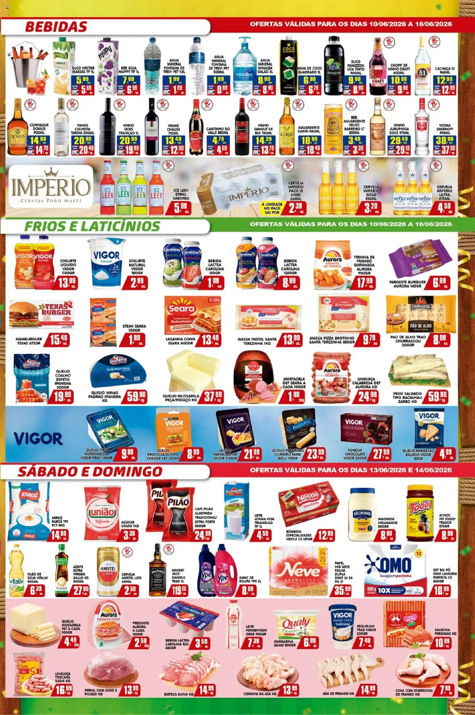 Higa's Supermercado Folheto - válido de 10.06.2026 | Página: 3 | Produtos: Bacalhau, Óleo, Pizza, Bombom