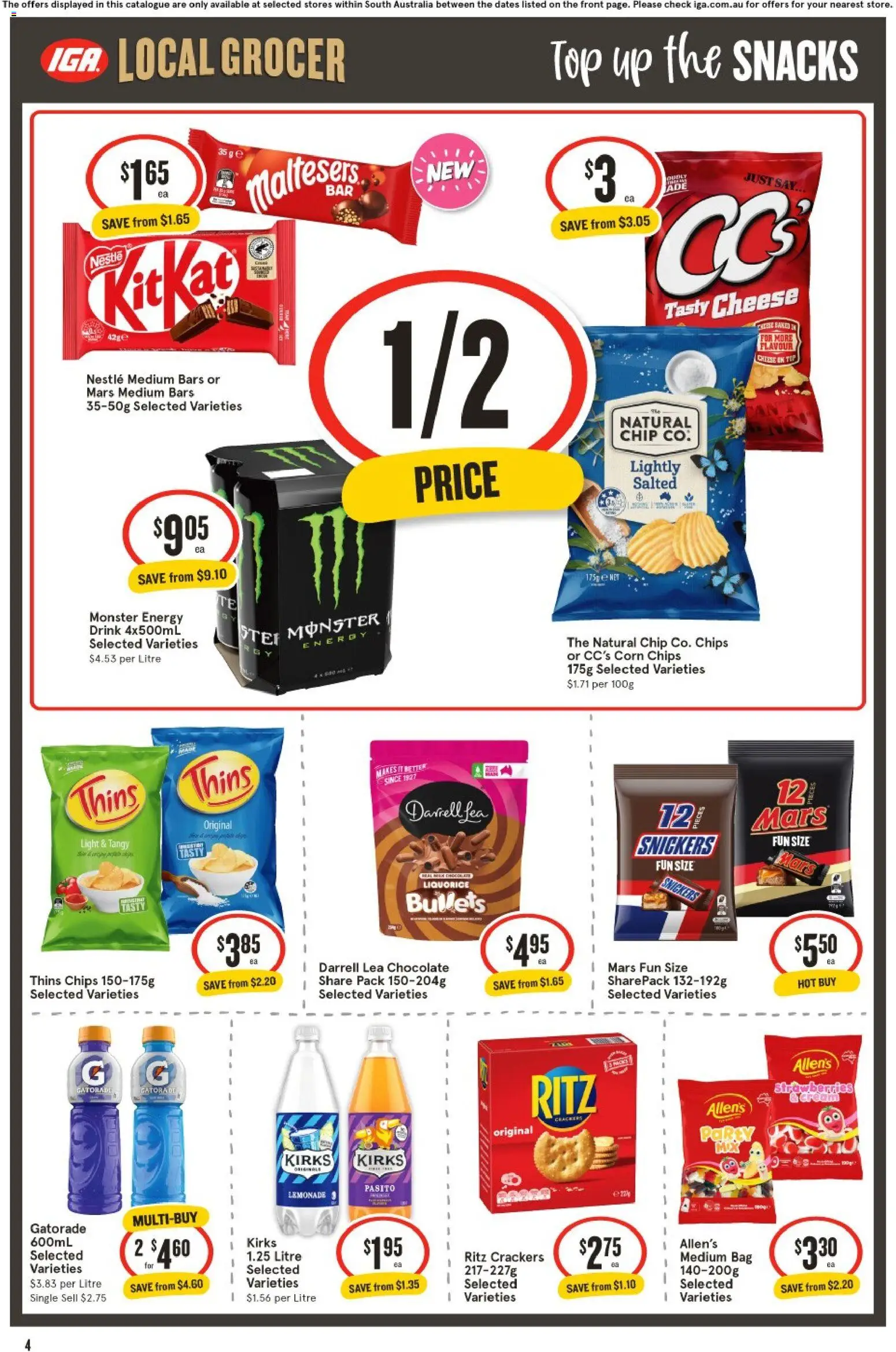 IGA catalogue - valid from 08/07/2026 | Page: 5 | Products: Crackers, Cheese, Chocolate, Bag