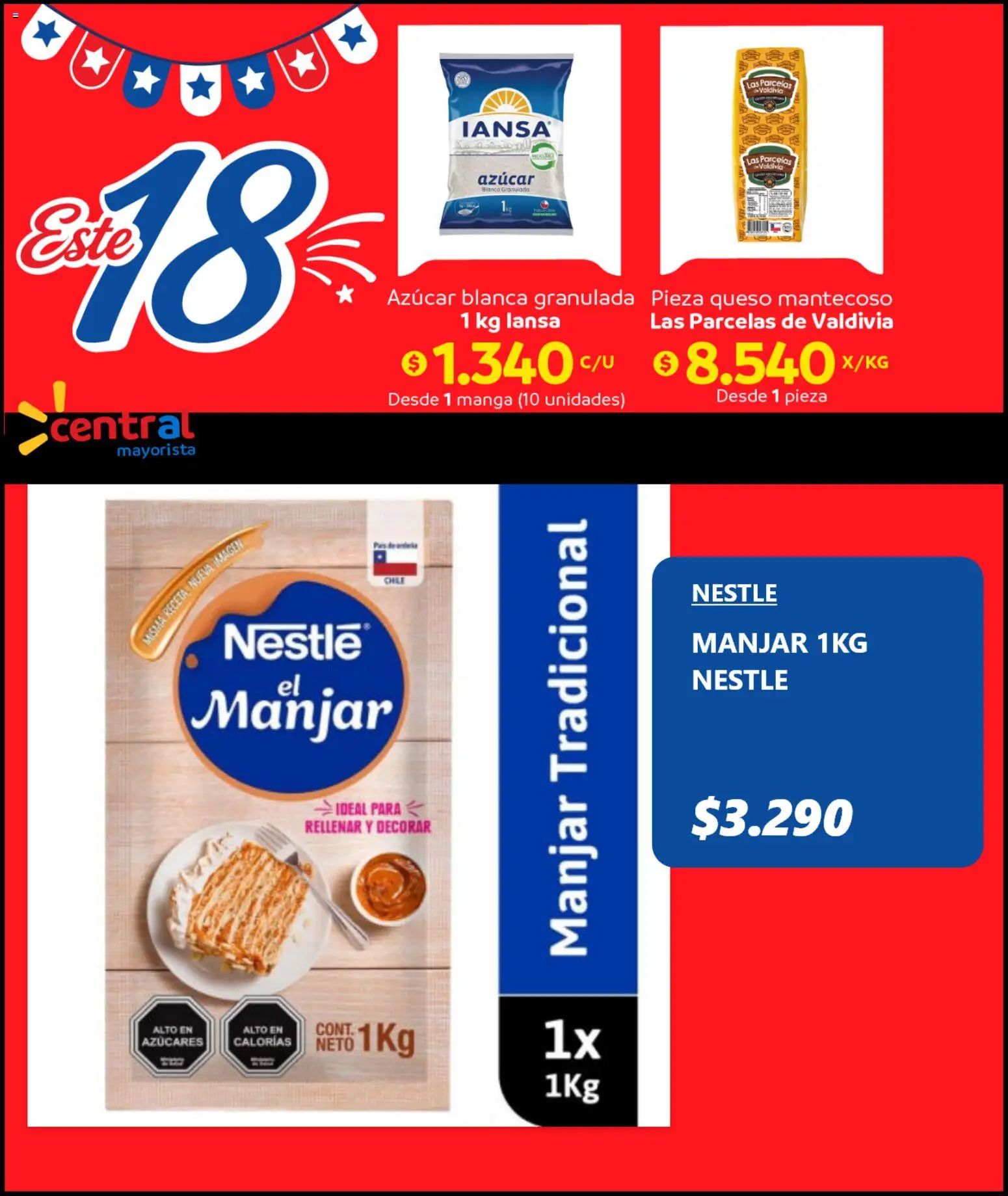 Central Mayorista Ofertas │ válido desde el 03.08.2026 | Página: 6 | Productos: Manga, Queso, Azucar, Manjar