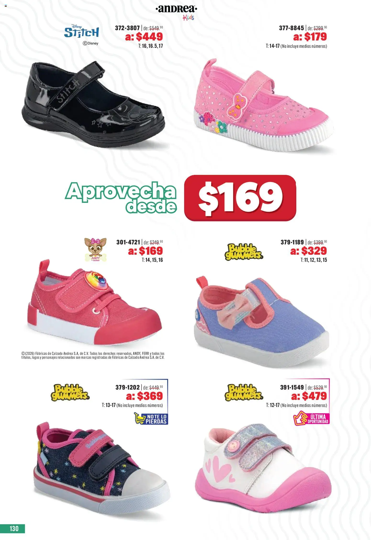 Nuevas ofertas de Andrea válidas en toda la República Mexicana desde el 03.05.2026. ¡Encuentra las mejores ofertas en Andrea catálogo Outlet! | Página: 130