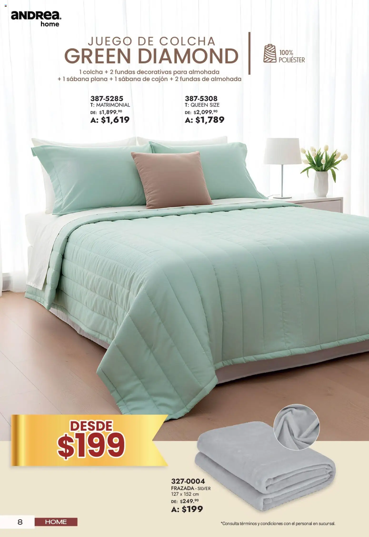 Nuevas ofertas de Andrea válidas en toda la República Mexicana desde el 21/06/2026. ¡Encuentra las mejores ofertas en Andrea catálogo Lo mejor para tu hogar! | Página: 8 | Productos: Juego, Almohada