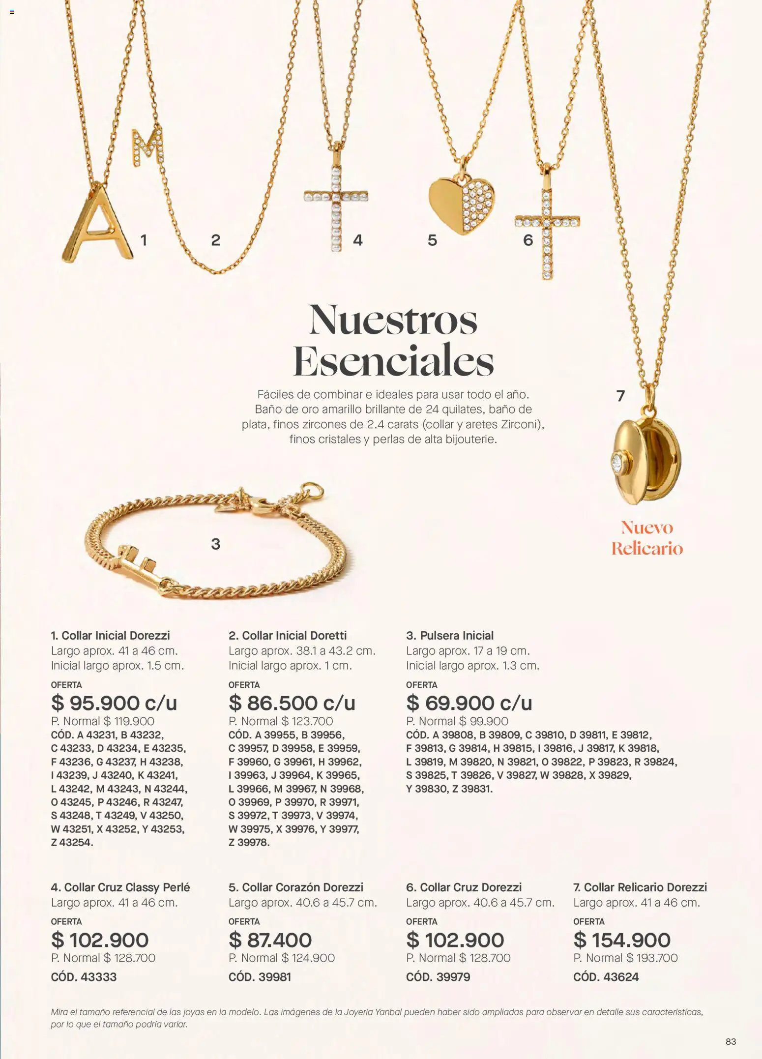 Yanbal revista - valida desde el 20/06/2026 | Página: 83 | Productos: Aretes, Pulsera, Baño, Collar