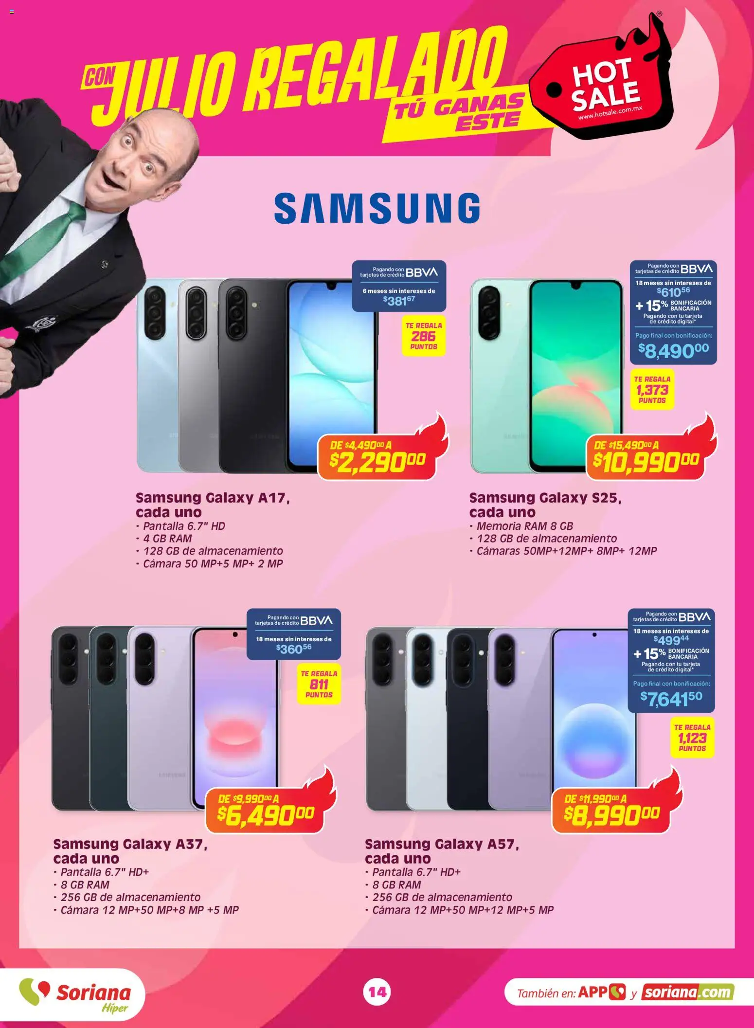 Nuevas ofertas de Soriana válidas en toda la República Mexicana desde el 25.05.2026. ¡Encuentra las mejores ofertas en Soriana Hot Sale Híper Nacional! | Página: 14 | Productos: Cámara, Té
