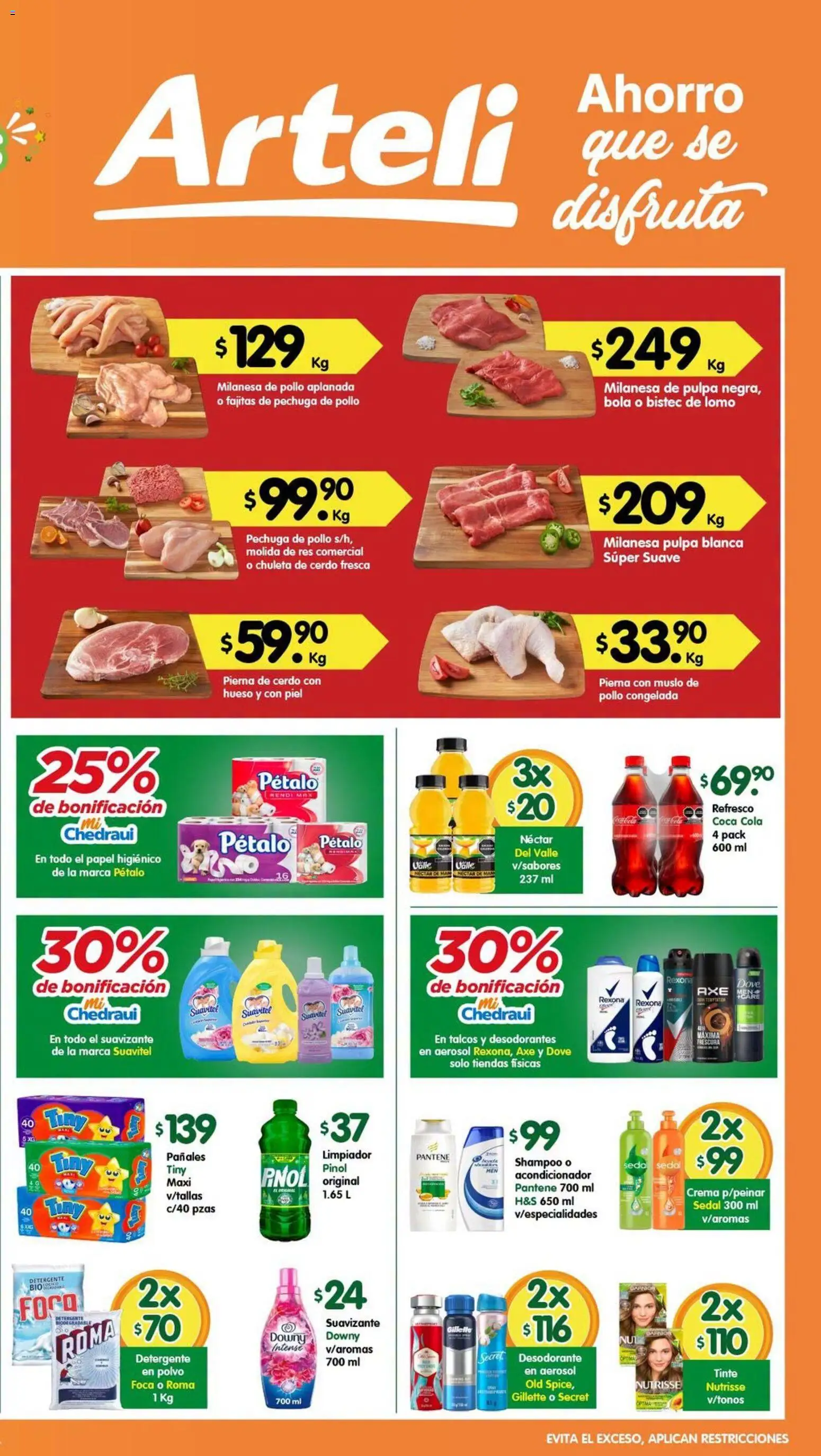 Nuevas ofertas de Arteli válidas en toda la República Mexicana desde el 14/08/2026. ¡Encuentra las mejores ofertas en Arteli folleto! | Página: 2 | Productos: Pollo, Res, Limpiador, Foco