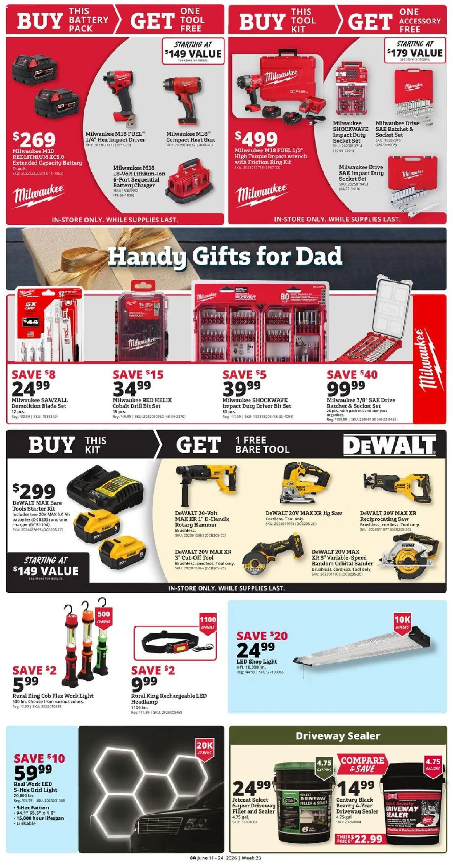 Rural King Weekly Ad - valid from 11.06.2026 | Page: 10 | Products: Sander, Ring, Orbital Sander, Starter