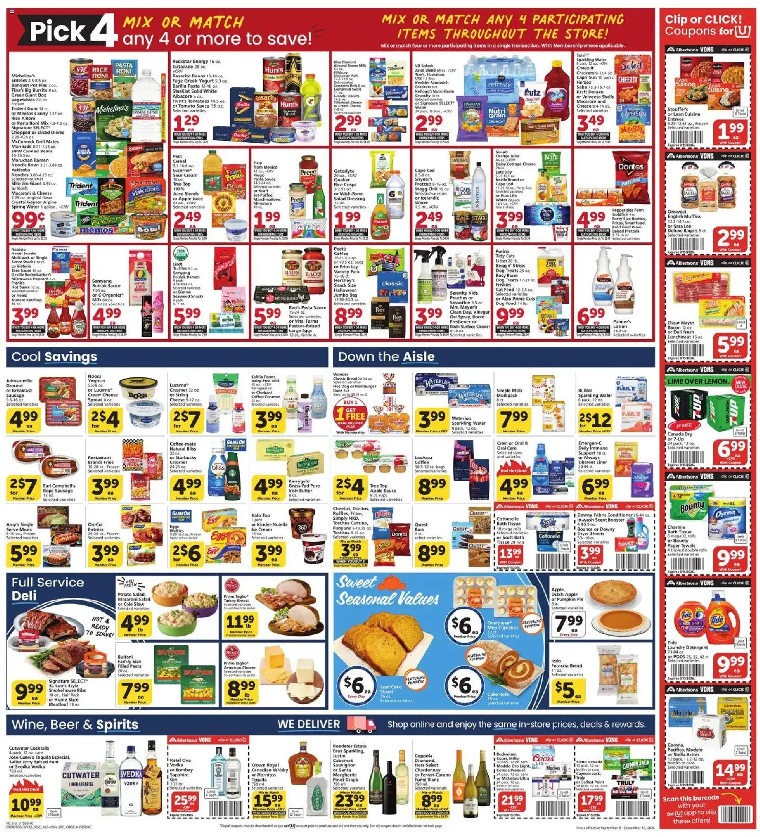 Vons Weekly Ad - valid from 09/09/2026 | Page: 2 | Products: Clip, Water, Sausage, Smoothie