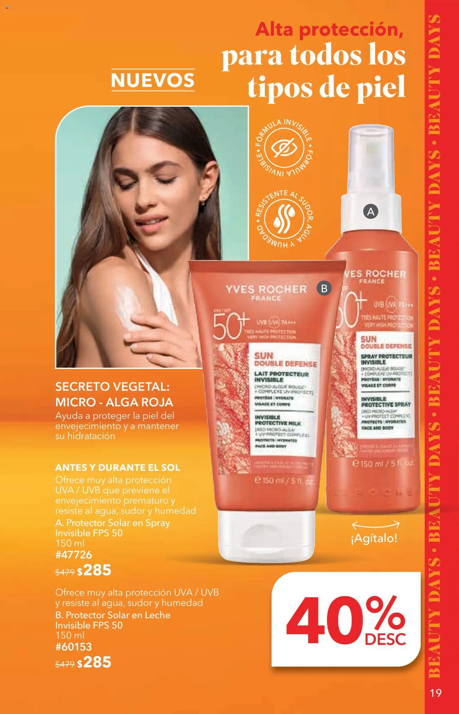 Nuevas ofertas de Yves Rocher válidas en toda la República Mexicana desde el 14/07/2026. ¡Encuentra las mejores ofertas en Yves Rocher campaña 10 2026! | Página: 19 | Productos: Agua, Leche, Uva, Protector solar