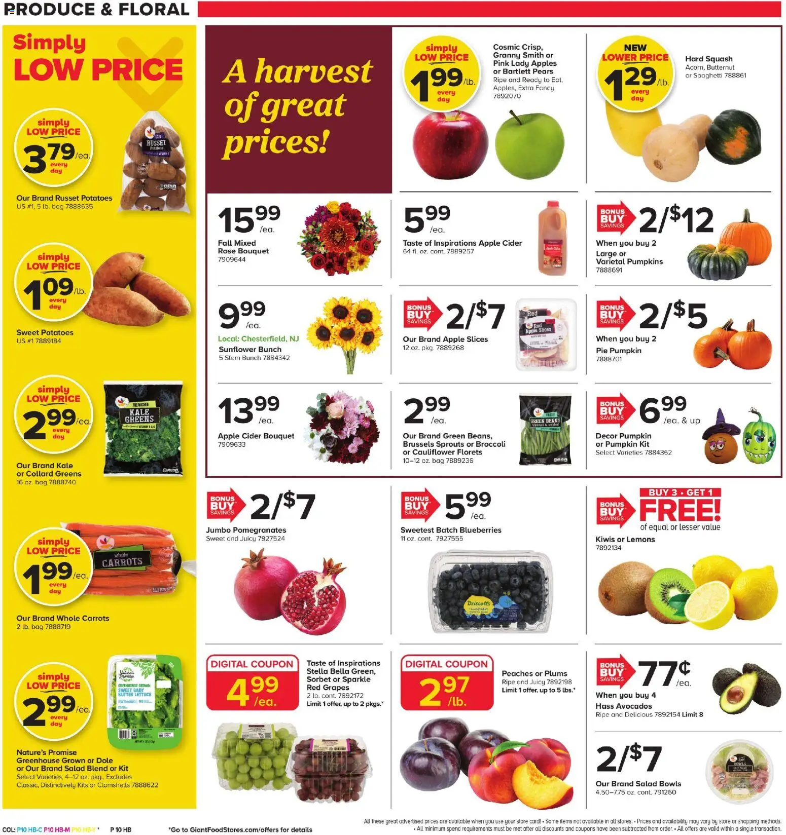Giant Weekly Ad - valid from 09/18/2026 | Page: 8 | Products: Cider, Plums, Butter, Spaghetti
